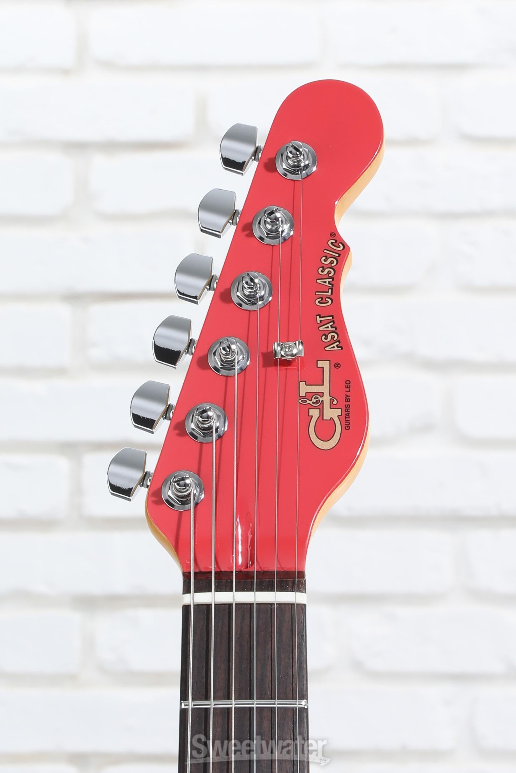 G&L Fullerton Deluxe ASAT Classic Bluesboy P90 - Fiesta Red