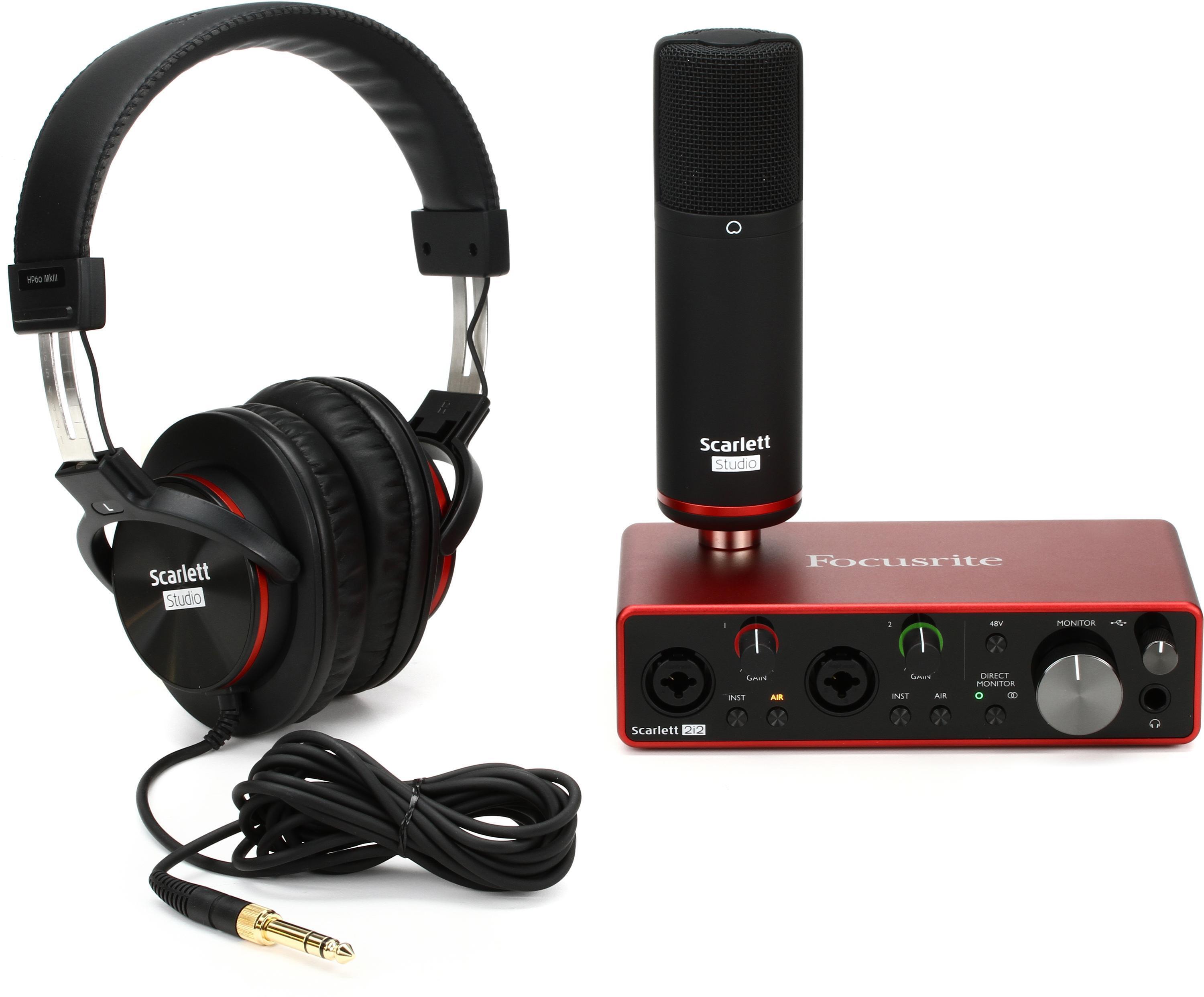 Focusrite Scarlett Solo Studio Pack with Microphone and Headphones
