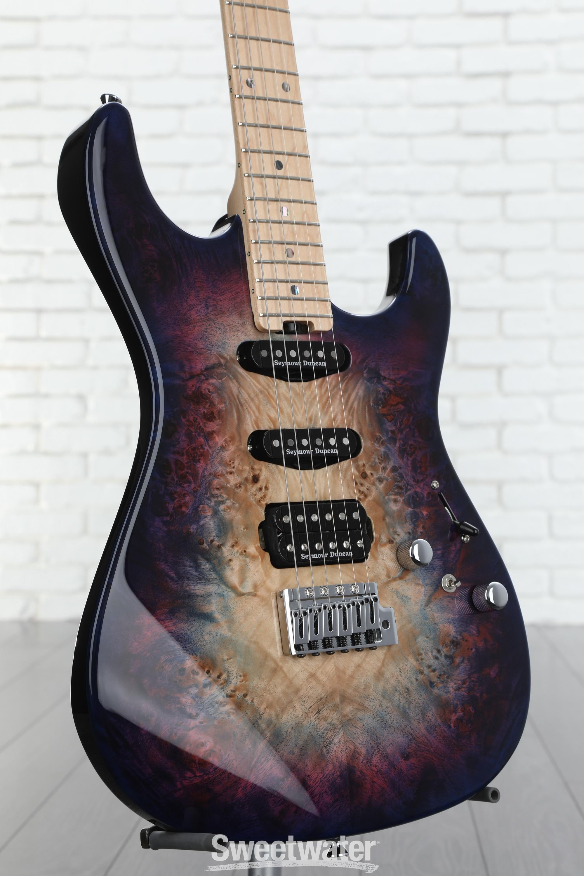 ブイズ（Flar, Vapor, Jolt, Esp, Umbr, Sylv） ESP Original Snapper CTM Electric Guitar - Nebula Blue Burst