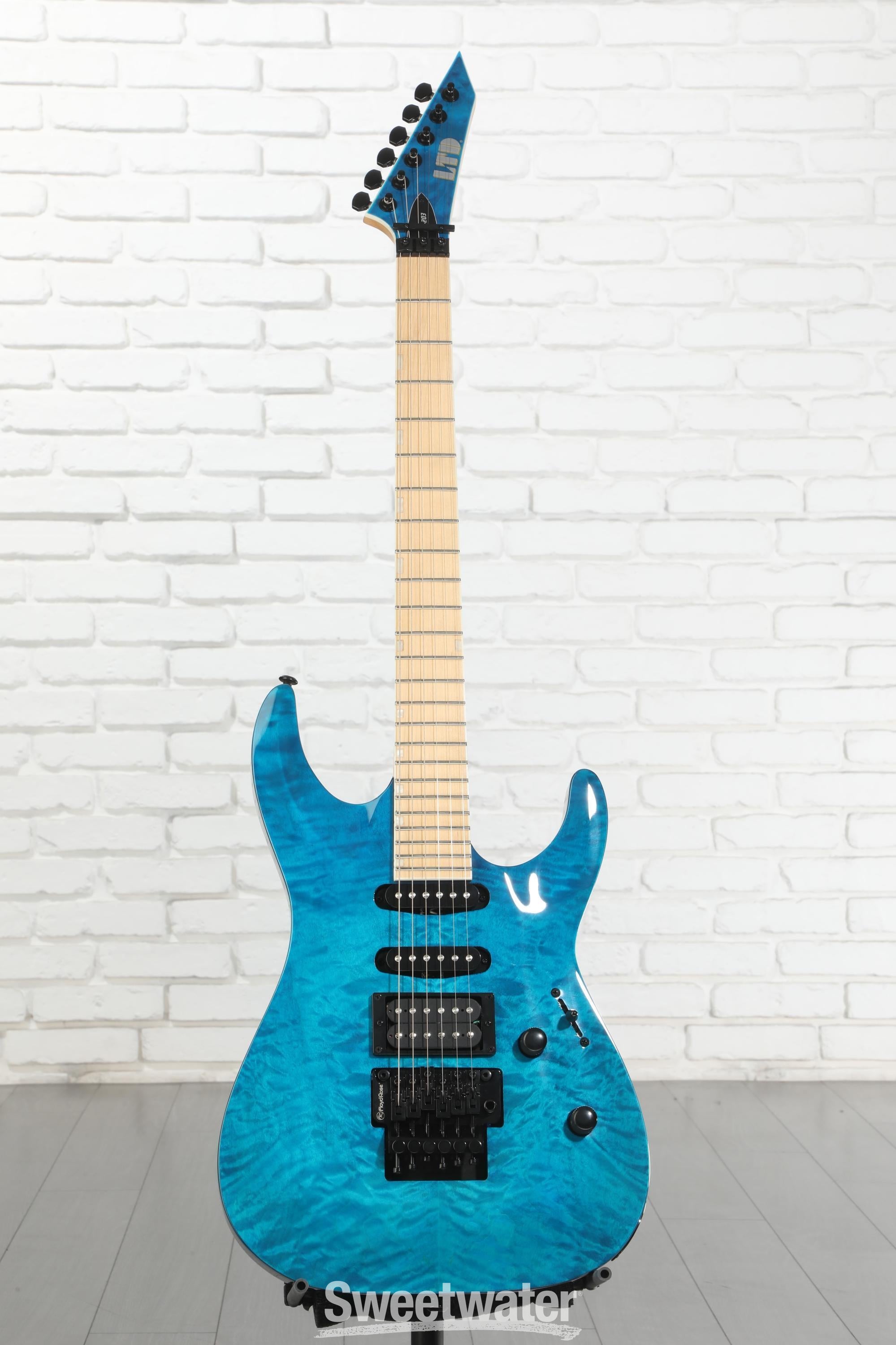 ESP LTD MH-203QM - See Thru Blue | Sweetwater