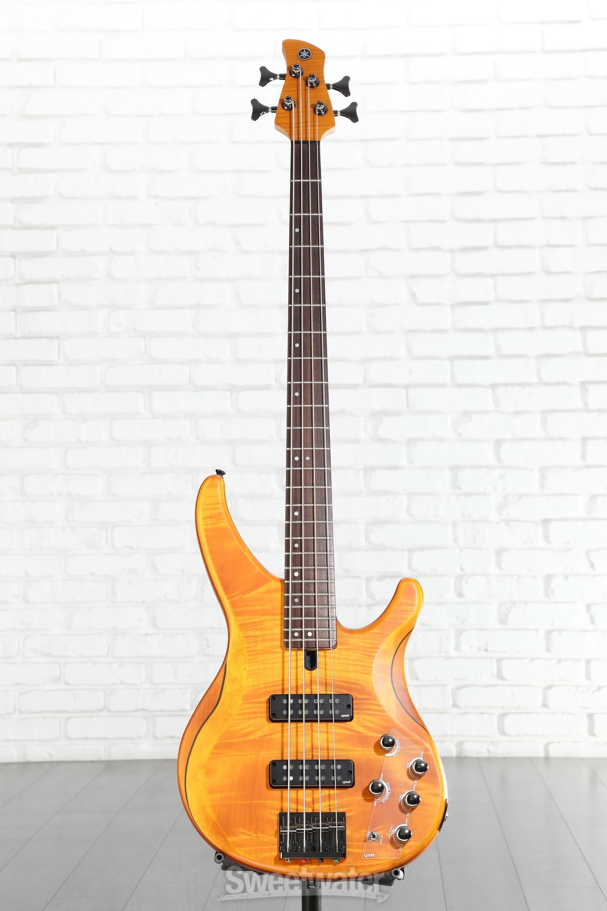 Yamaha TRBX604FM 4-string Bass Guitar - Matte Amber | Sweetwater