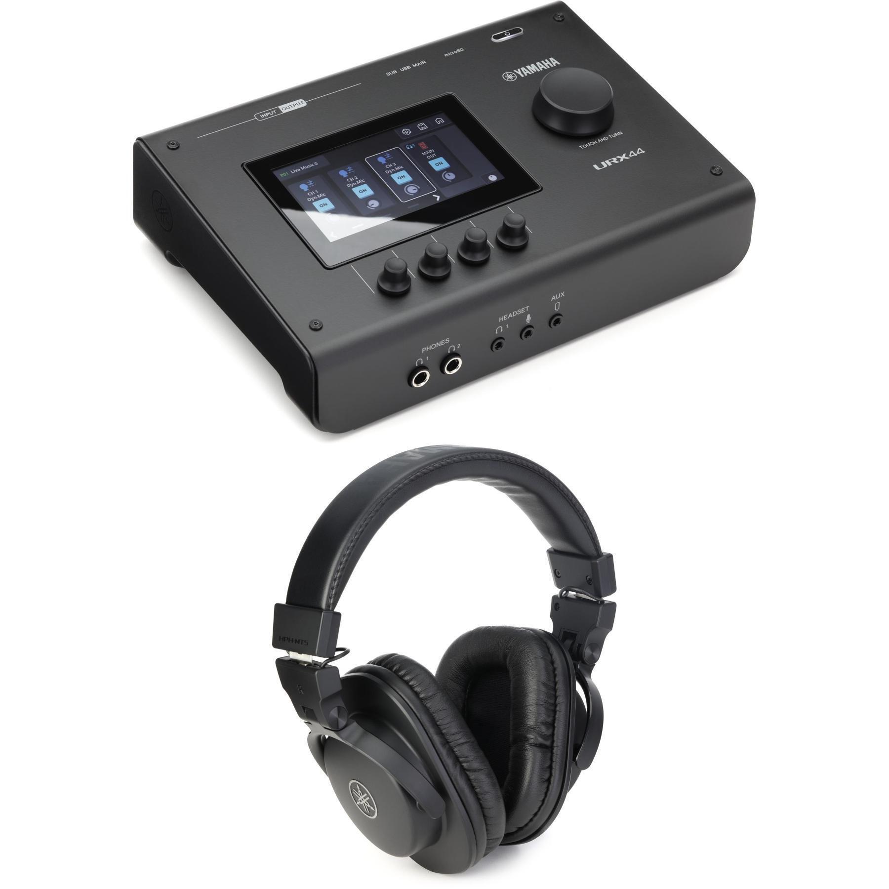 Photo of Yamaha URX44 USB-C Audio Interface with Headphones - Black