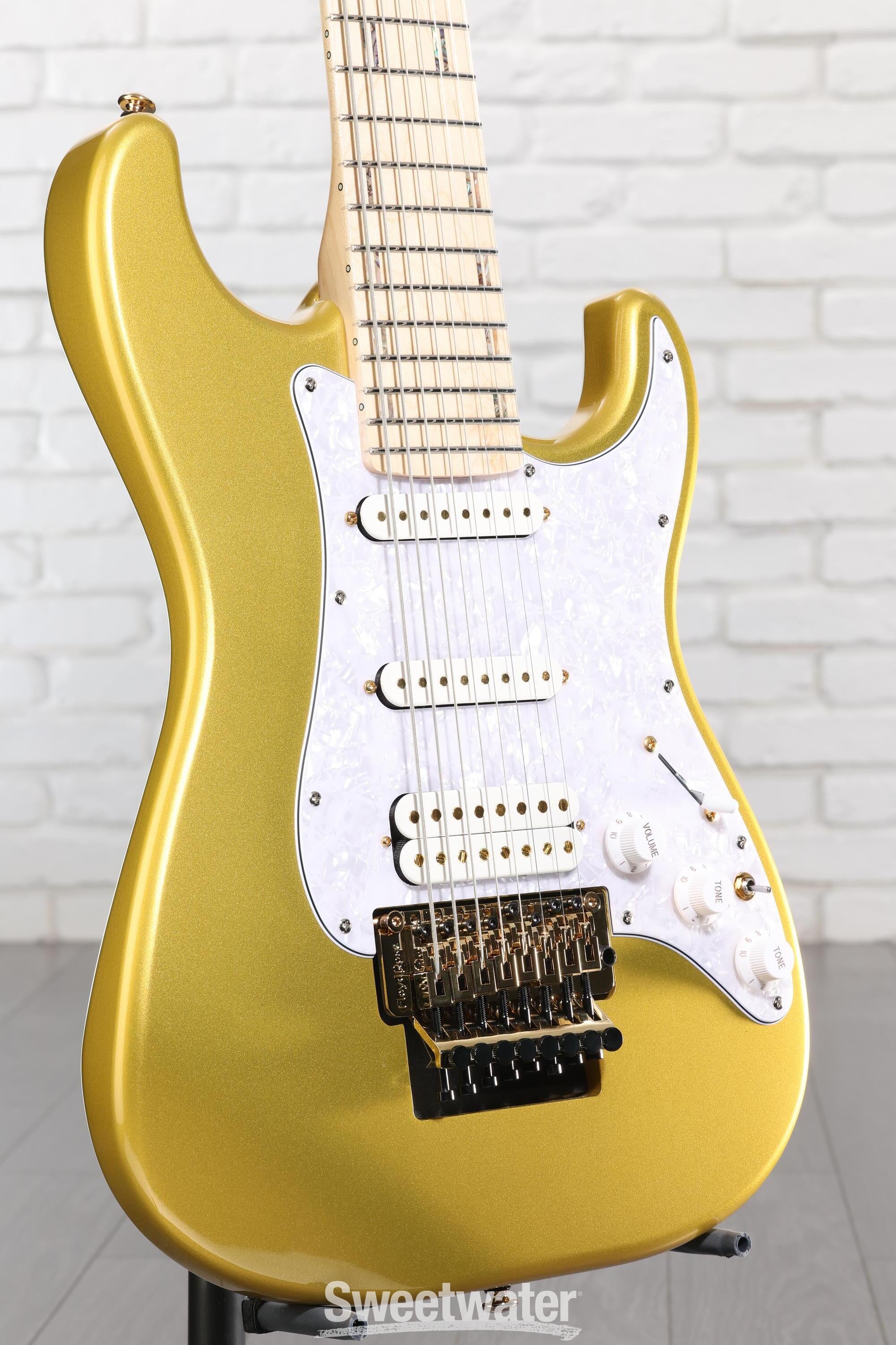 Photo of ESP LTD JRV-8FR Javier Reyes Signature 8-string Electric Guitar - Metallic Gold