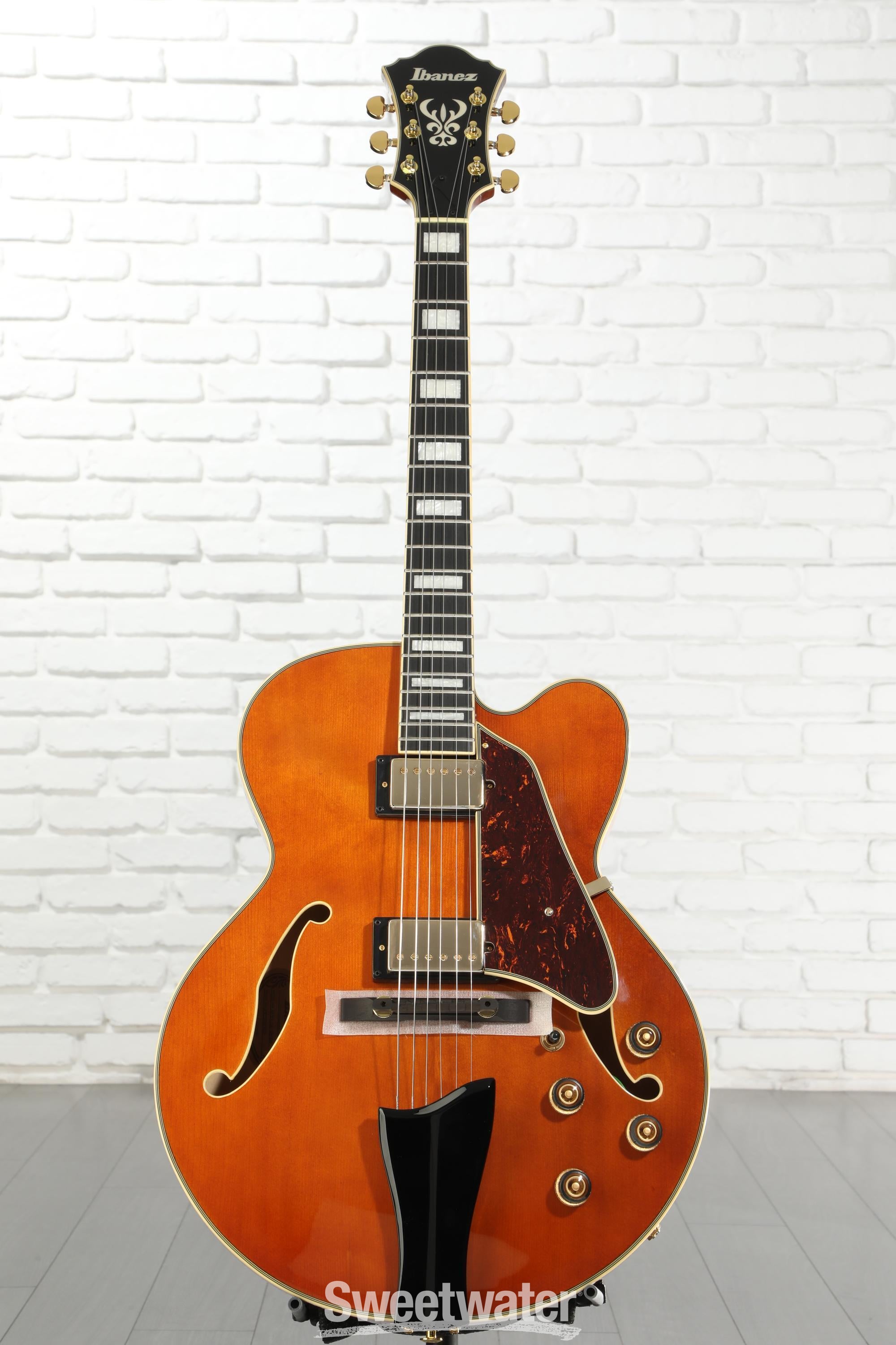 チランジア Awesome Amber Ibanez Artcore Expressionist AF95 Hollowbody Electric Guitar