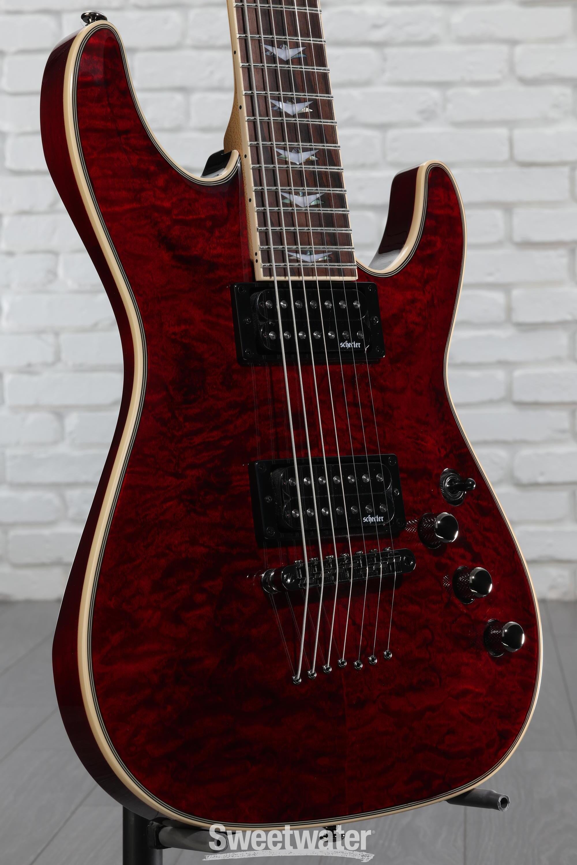 Schecter Omen Extreme-7 Electric Guitar - Black Cherry
