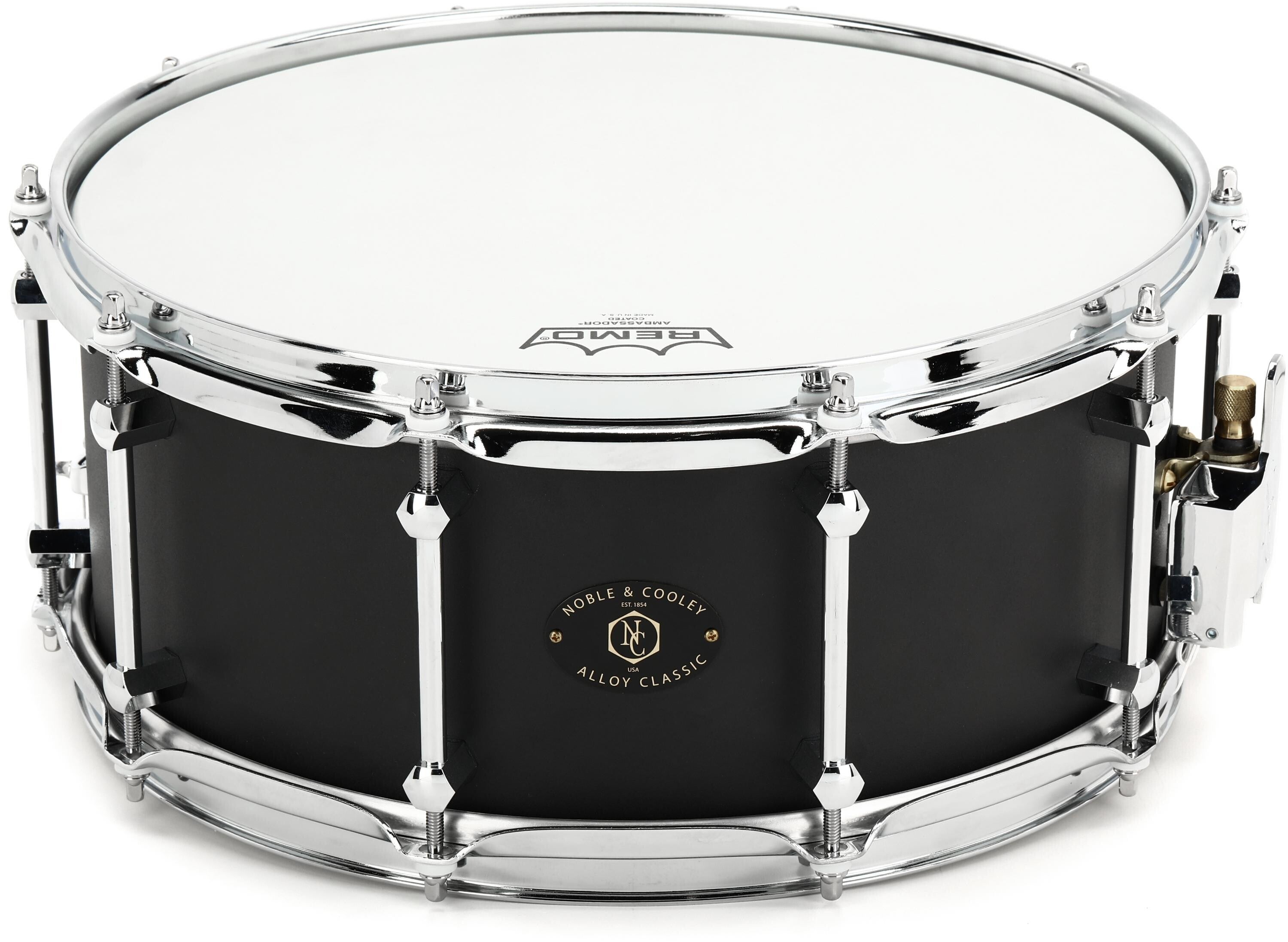 Alloy Classic Aluminum Snare Drum - 6 x 14-inch, Black with Chrome 