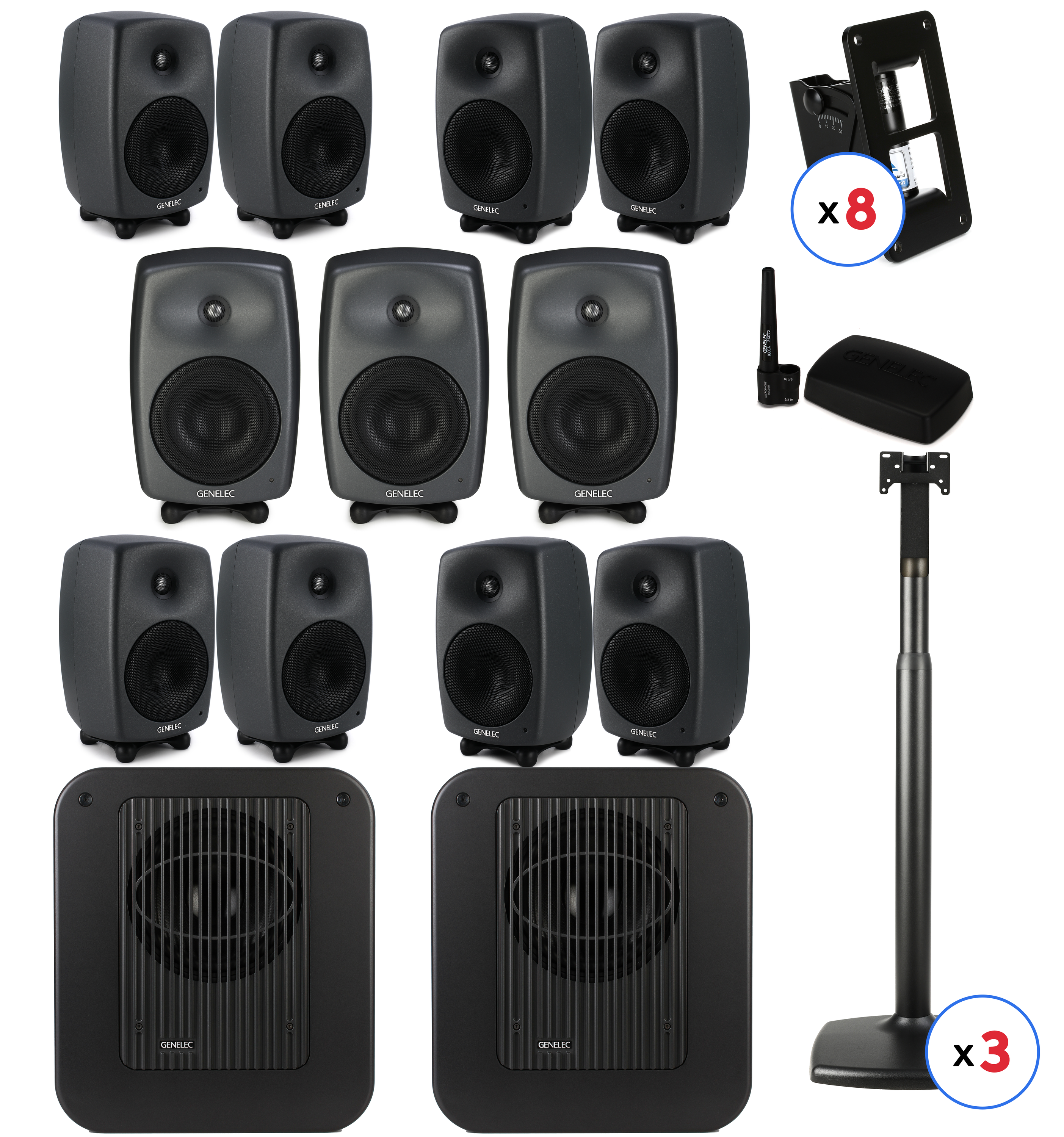 Genelec Immersive Audio Studio Monitor System Sweetwater