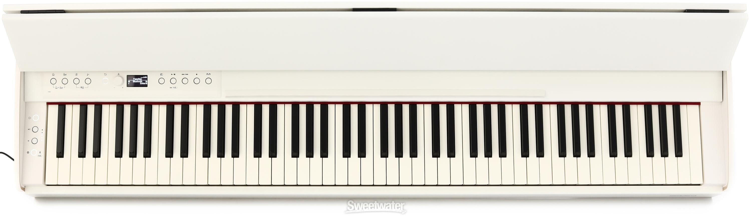 Roland F701 Digital Upright Piano - White | Sweetwater