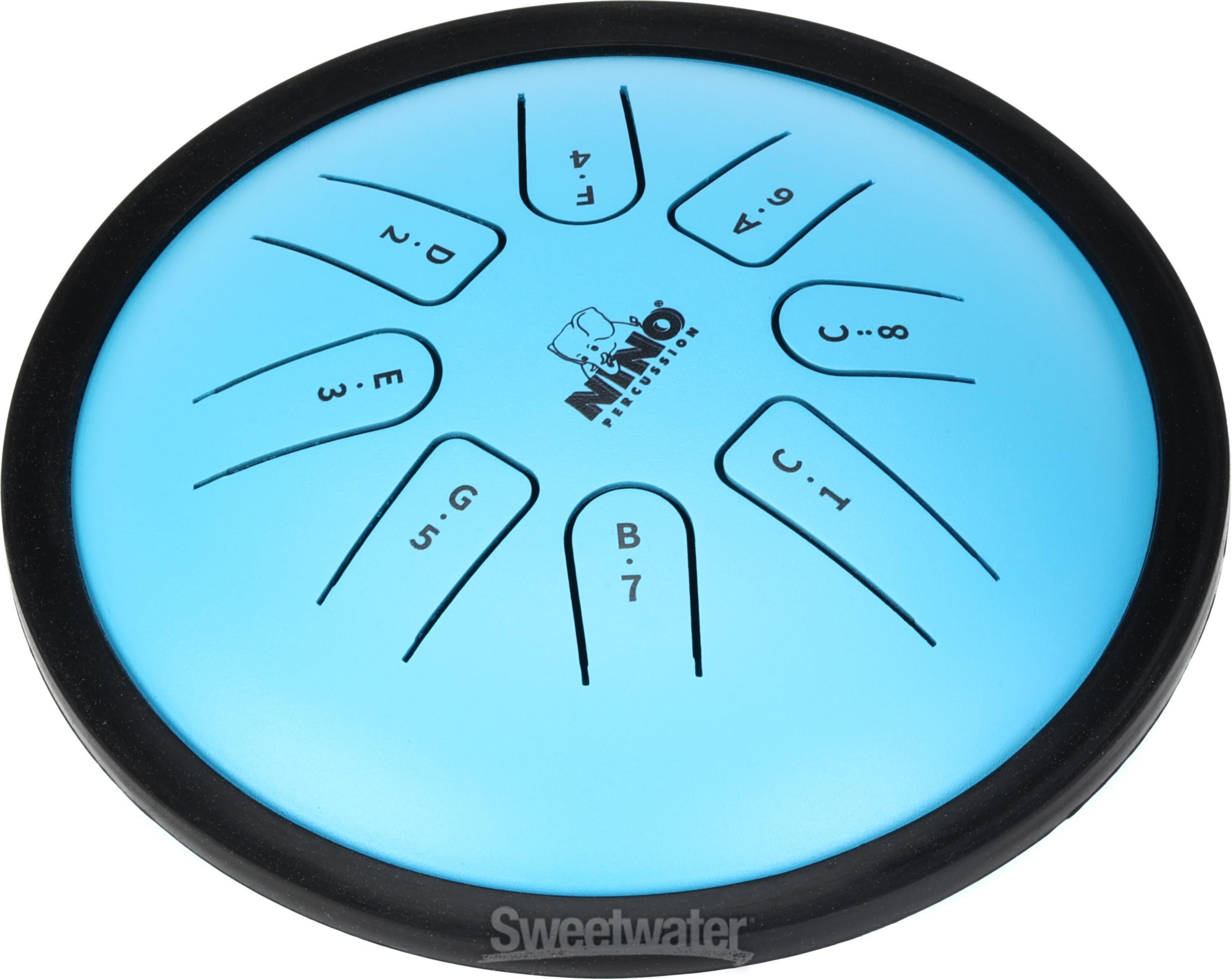 Nino Small Steel Tongue Drum - 7-inch, Blue | Sweetwater
