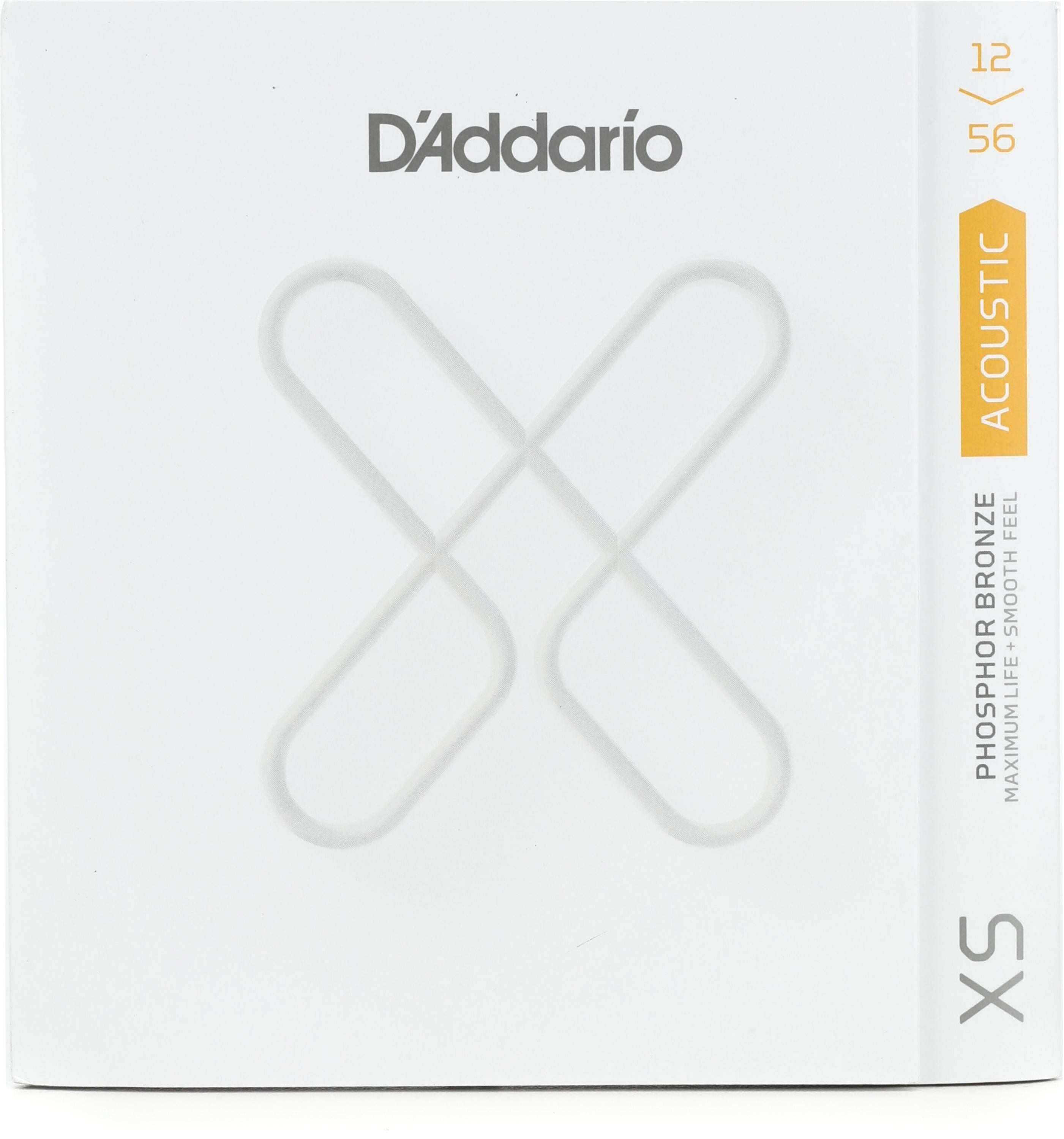 Photo of D'Addario XSAPB1256 XS Phosphor Bronze Coated Acoustic Guitar Strings - .012-.056 Light Top/Medium Bottom