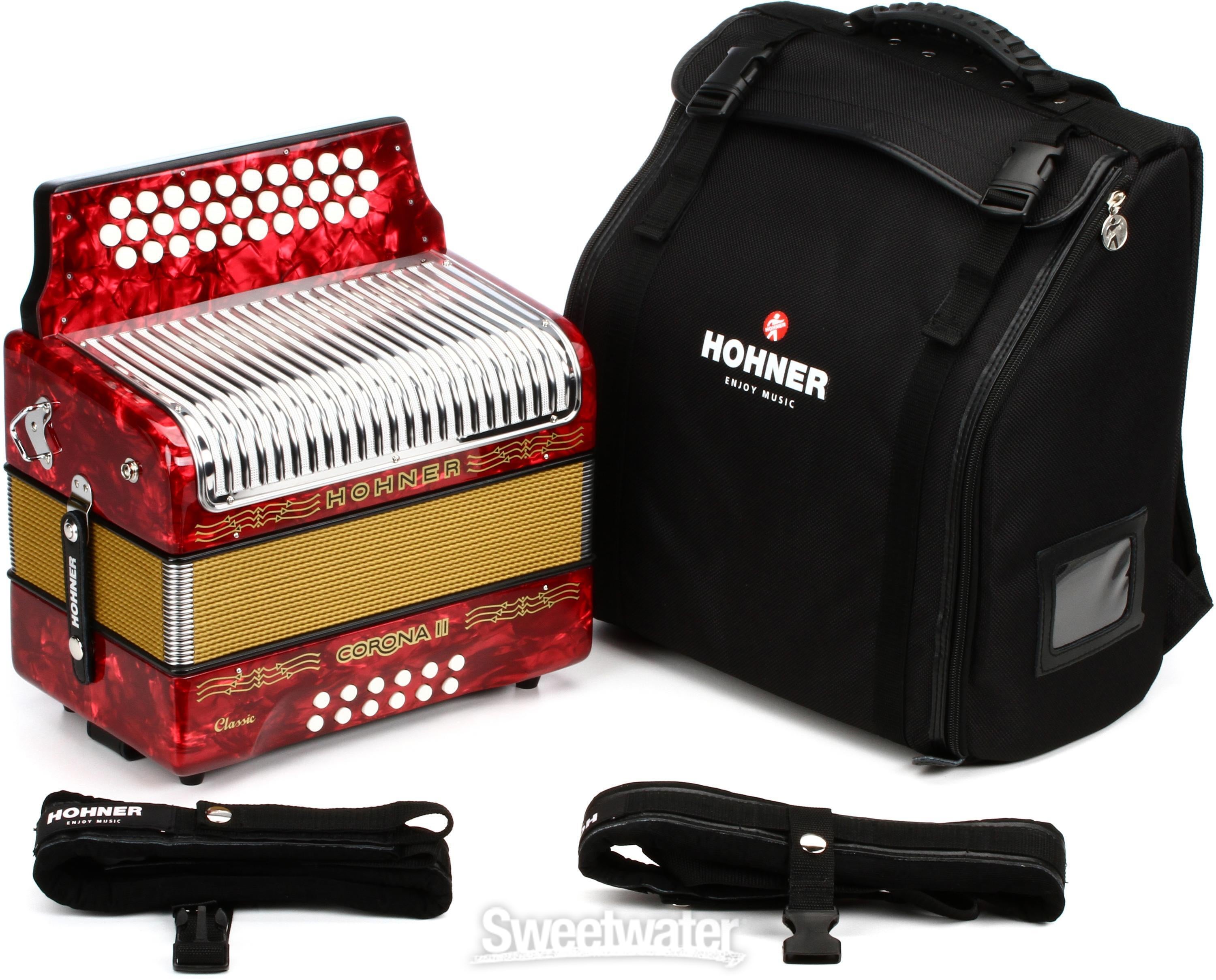 Hohner Corona II Classic Diatonic Accordion - Keys of F/Bb/Eb