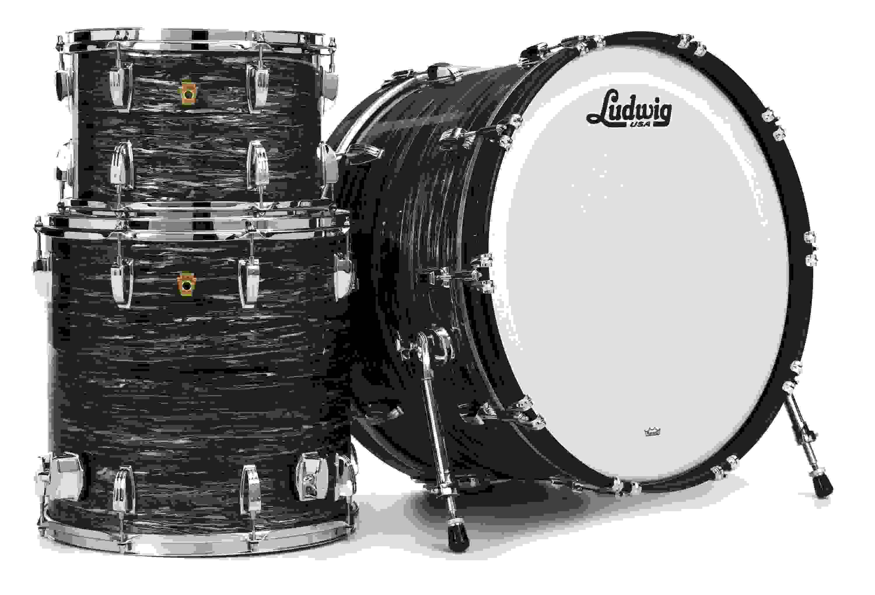 Ludwig Legacy Mahogany Pro Beat Shell Pack - Vintage Black Oyster