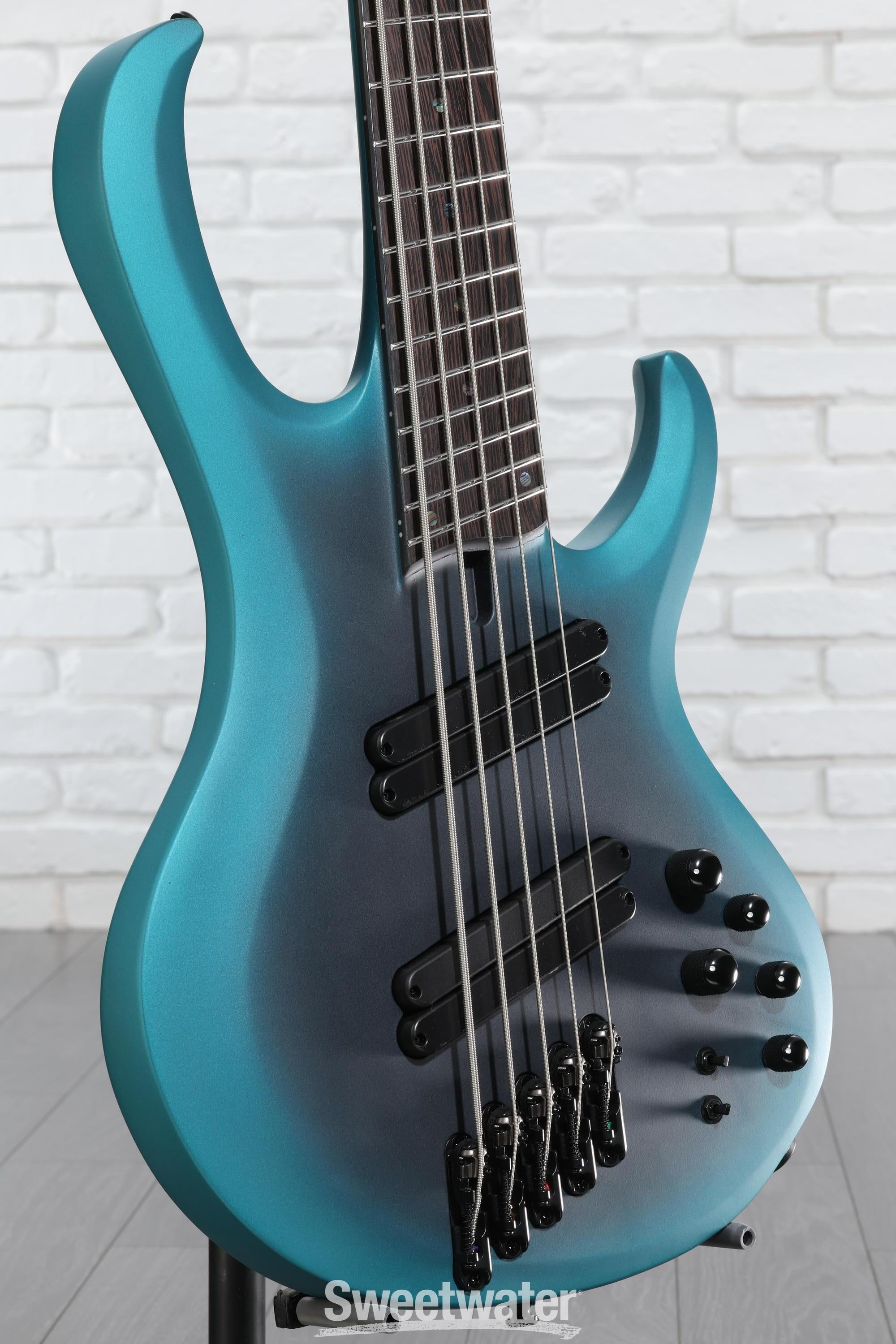 Ibanez BTB605MS Bass Guitar - Cerulean Aura Burst Matte