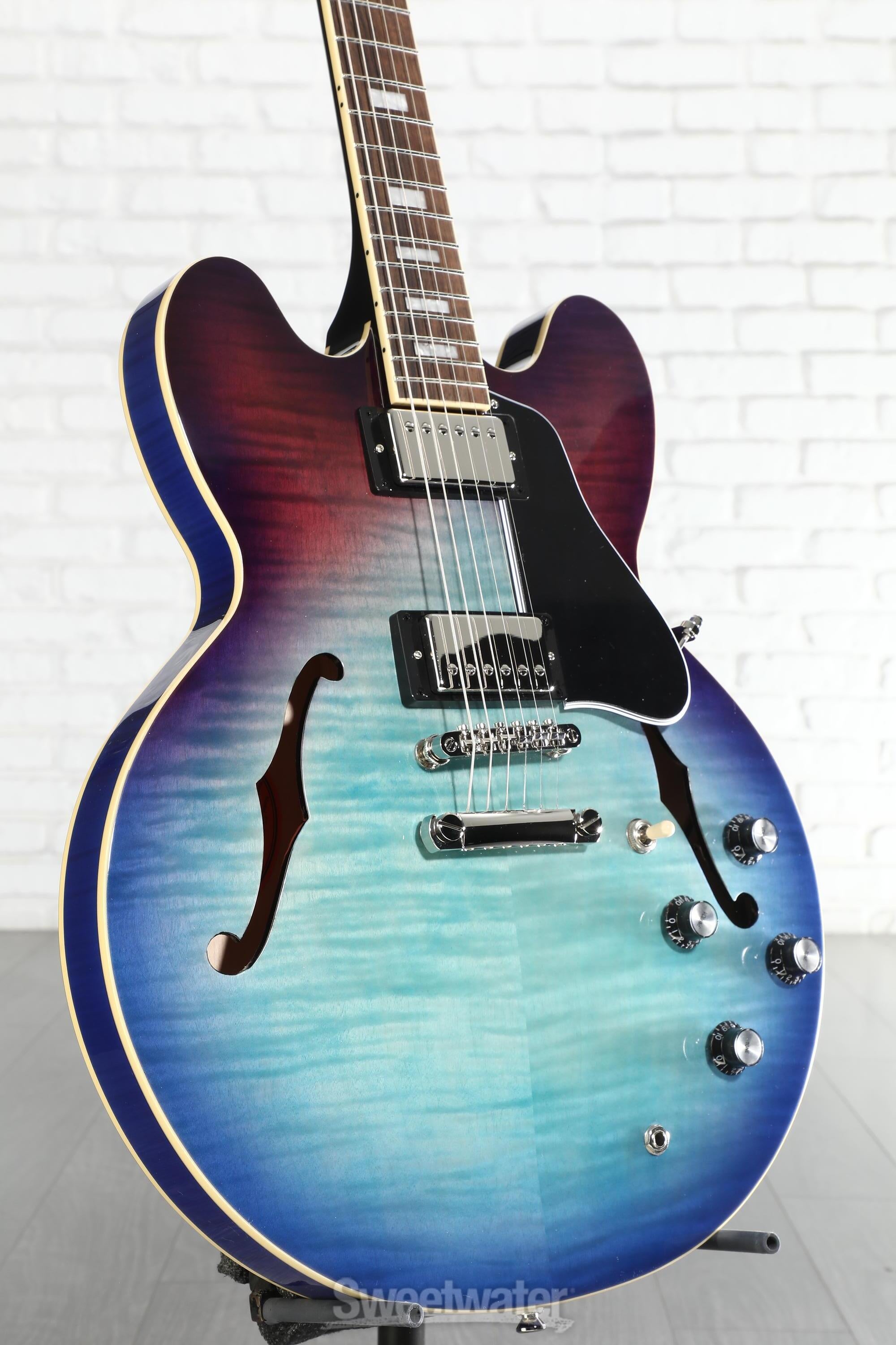 Epiphone ES-335 Figured Semi-hollowbody - Blueberry Burst | Sweetwater