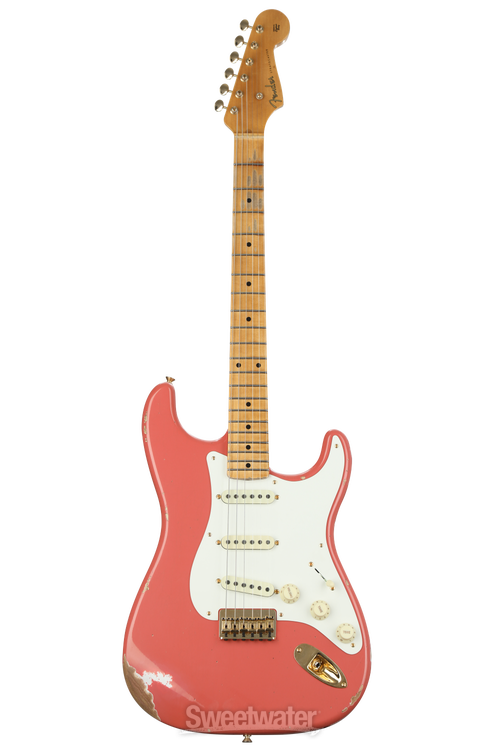 ギター Fender CustomShop - 56`s relic peg Platinum Fender Custom Shop Limited-Edition '56 Stratocaster