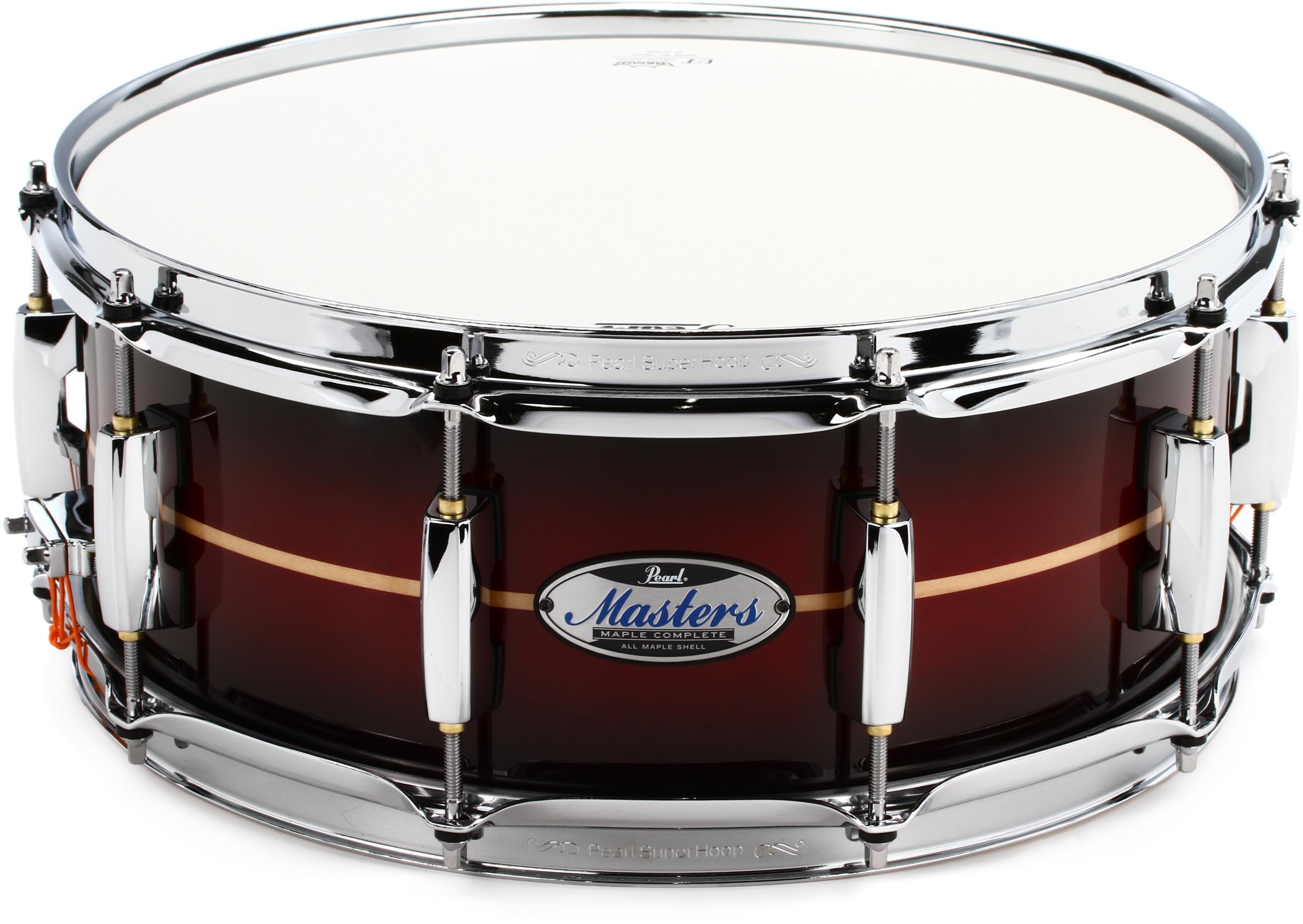 Pearl Masters Maple Complete Snare Drum - 5.5 x 14-inch - Natural Banded  Redburst