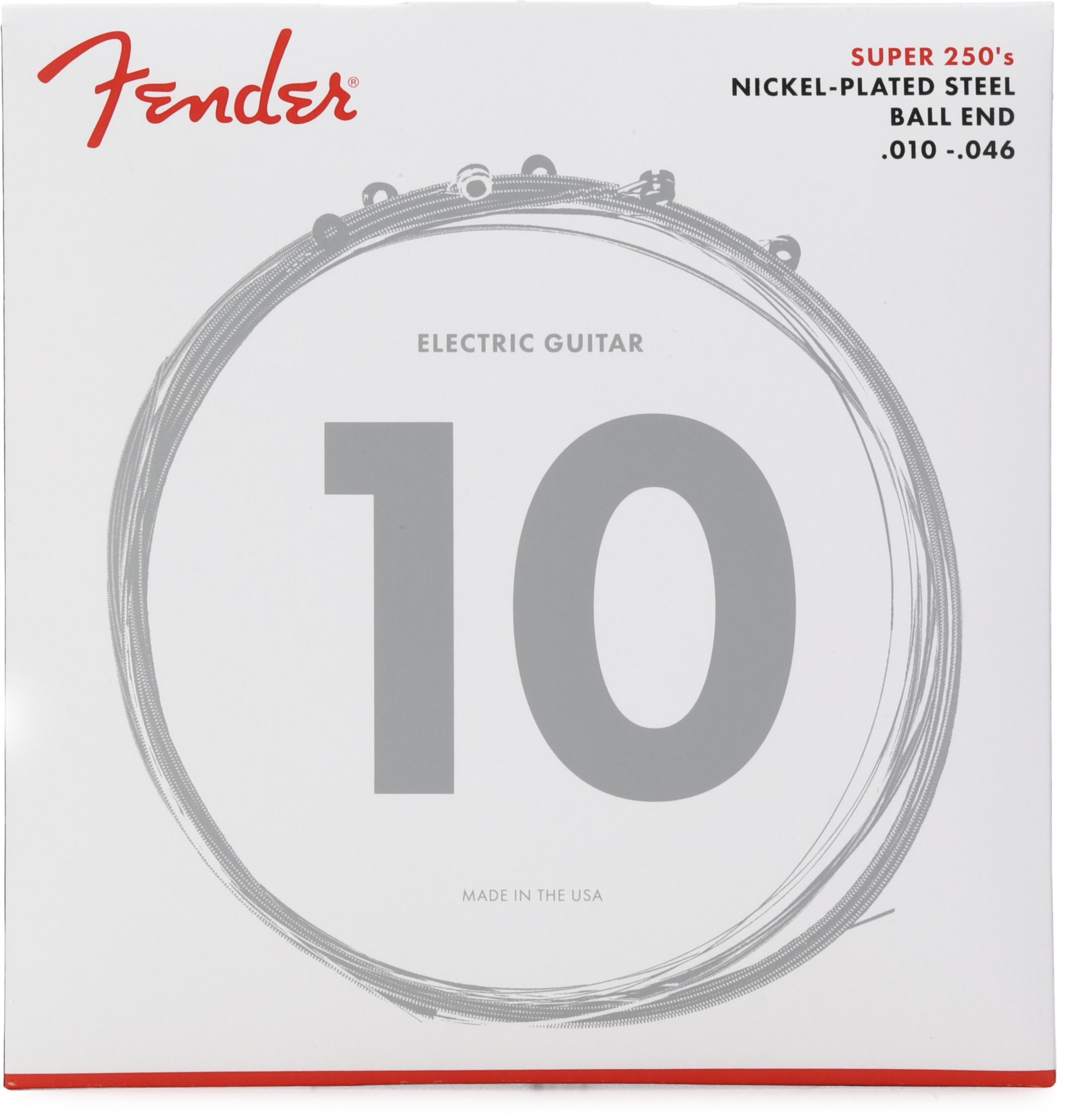 Photo of Fender 250R Super 250's Nickel-Plated Steel Electric Guitar Strings - .010-.046 Regular