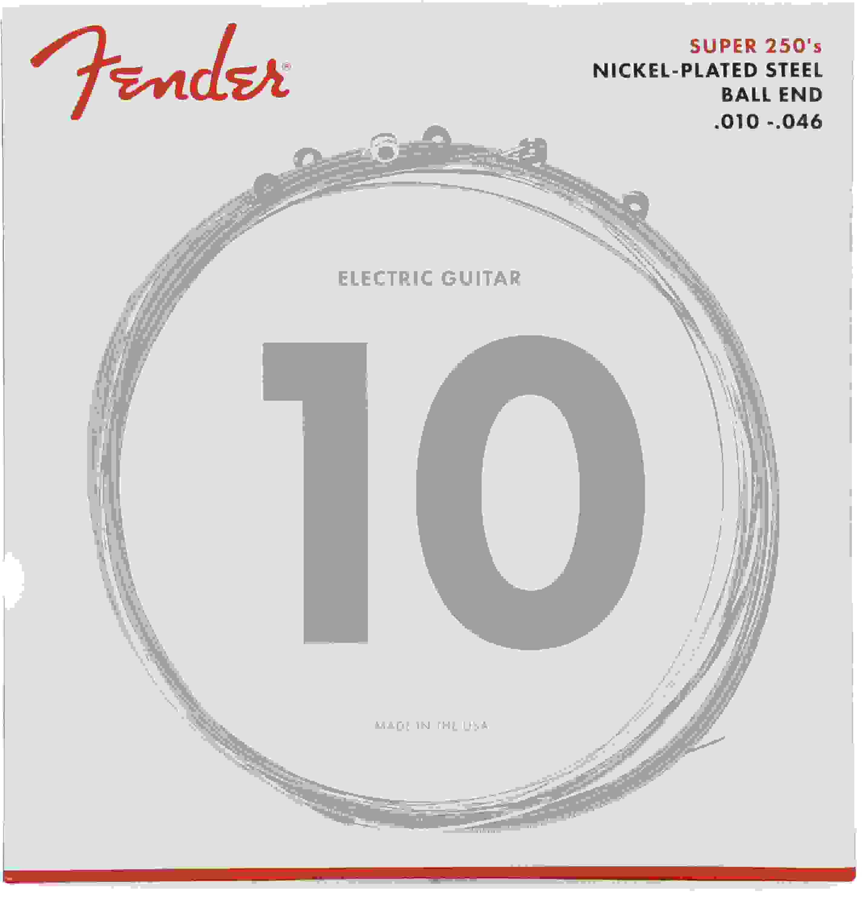 Fender 250R Super 250's Nickel-Plated Steel Electric Guitar Strings - .010-.046 Regular