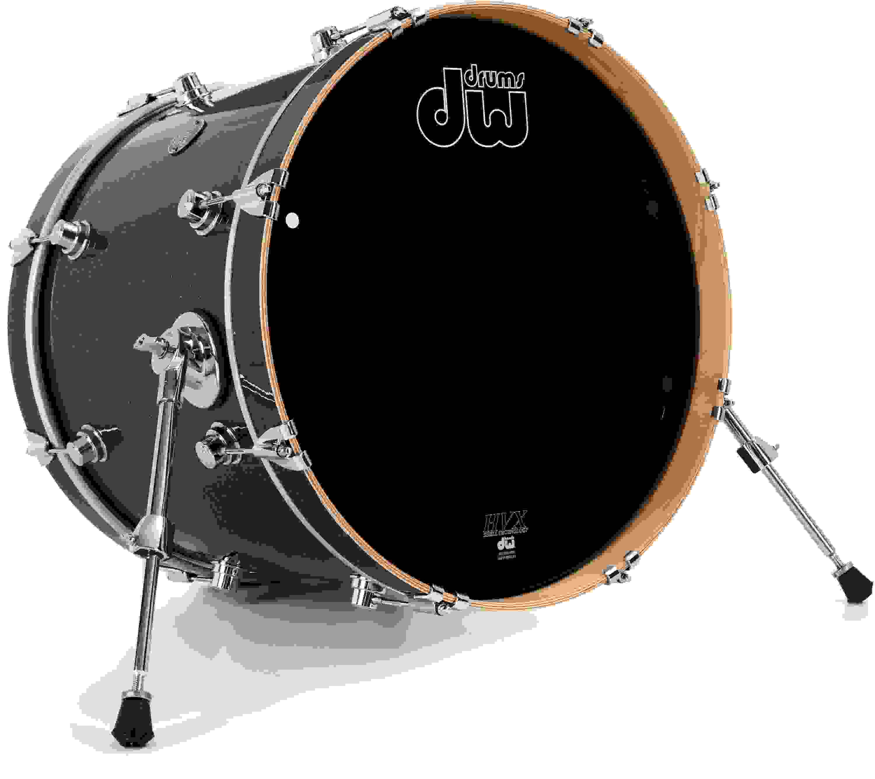 DW Performance Series Bass Drum - 16 x 20 inch - Pewter Sparkle FinishPly