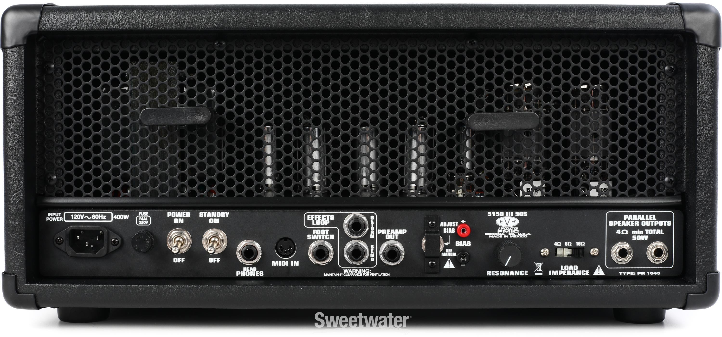 EVH 5150III 50S 6L6 50-watt Tube Head - Black Stealth | Sweetwater
