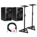 Photo of Kali Audio LP-8 V2 8-inch Powered Studio Monitor Pair with Stands and Cables - Black