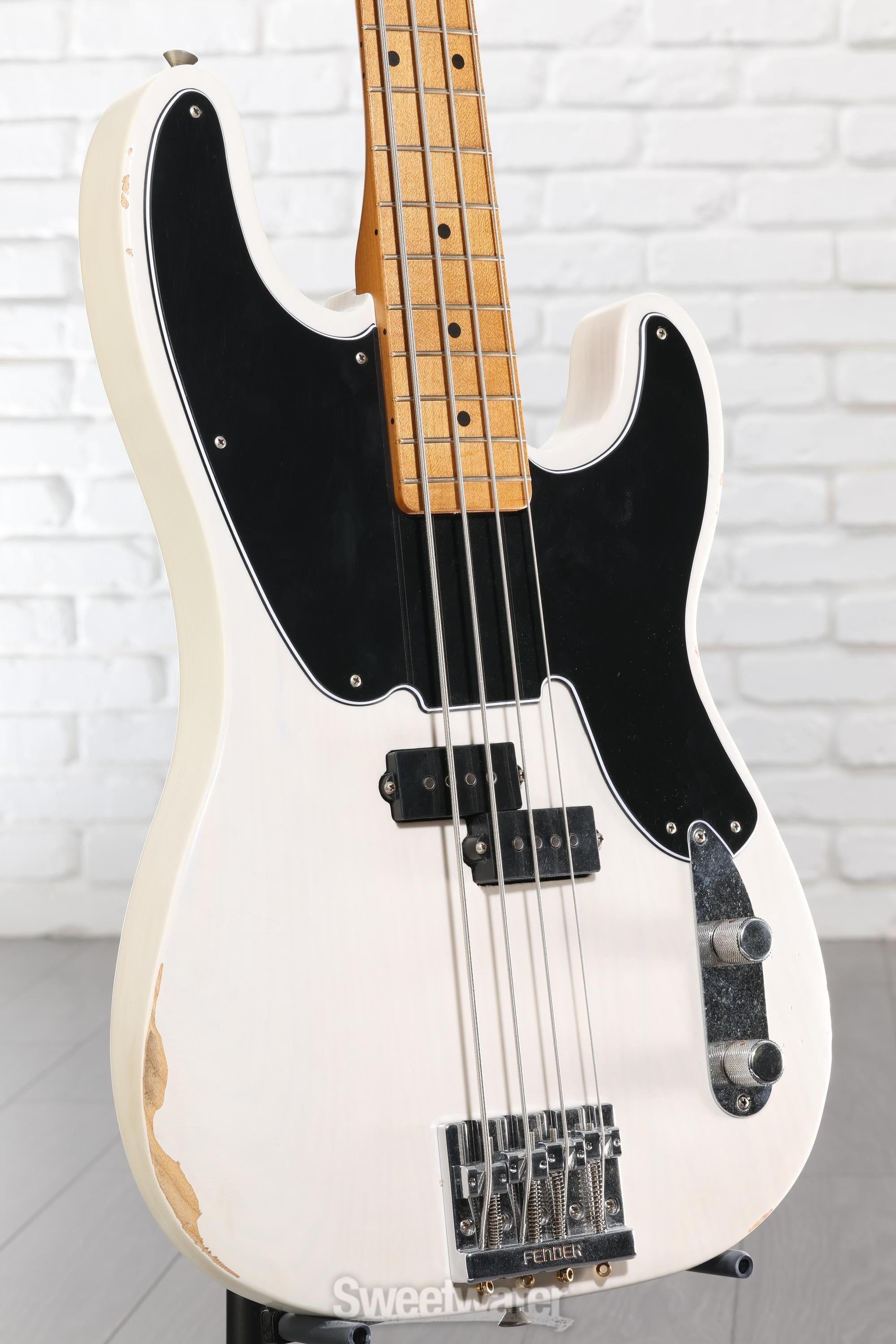 Fender Mike Dirnt Road Worn Precision Bass - White Blonde with