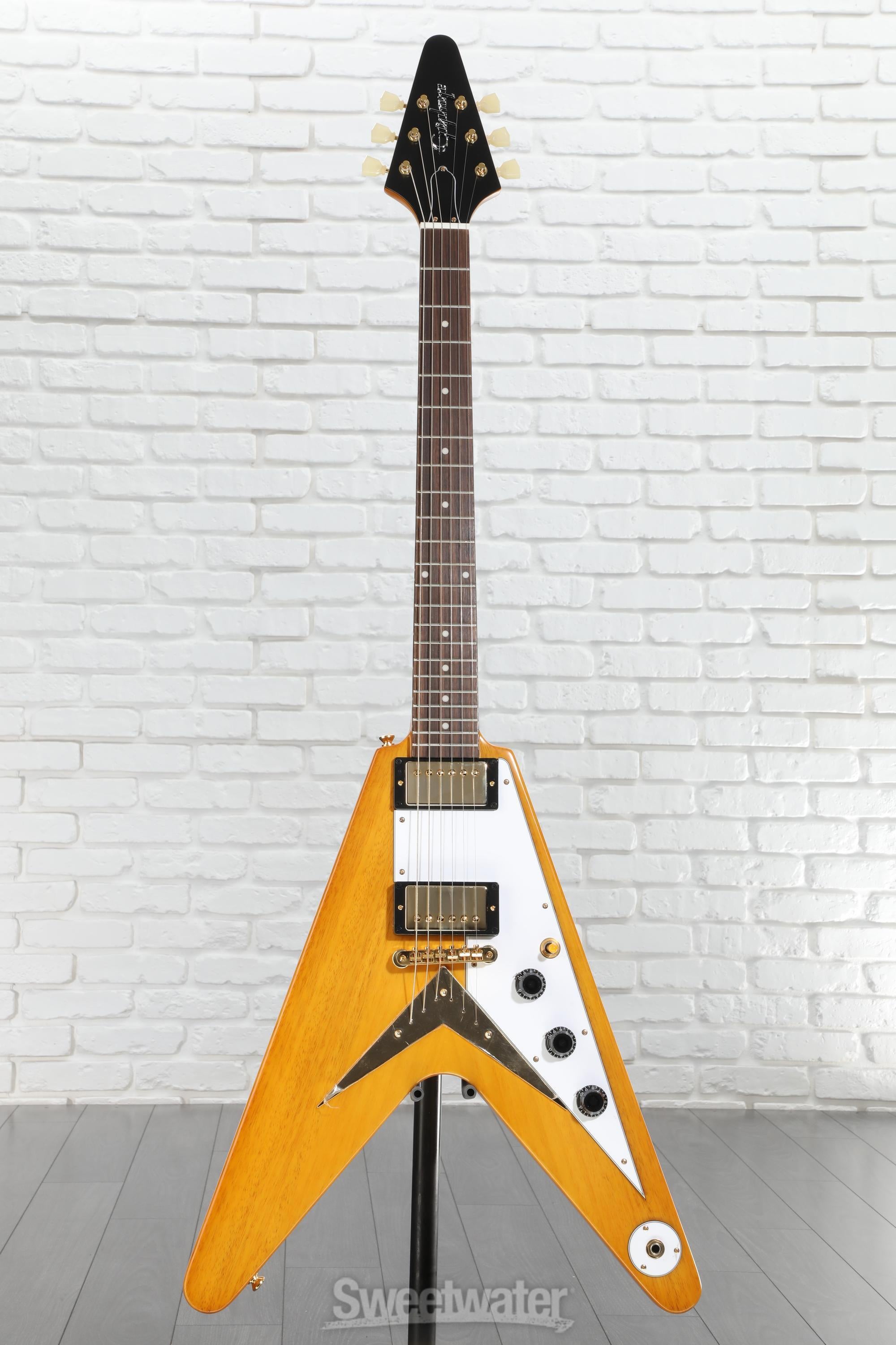 値下げ！ EPIPHONE リミテッド 1958 Korina Flying V Epiphone Limited Edition '58 Korina Flying V Reissue | Reverb