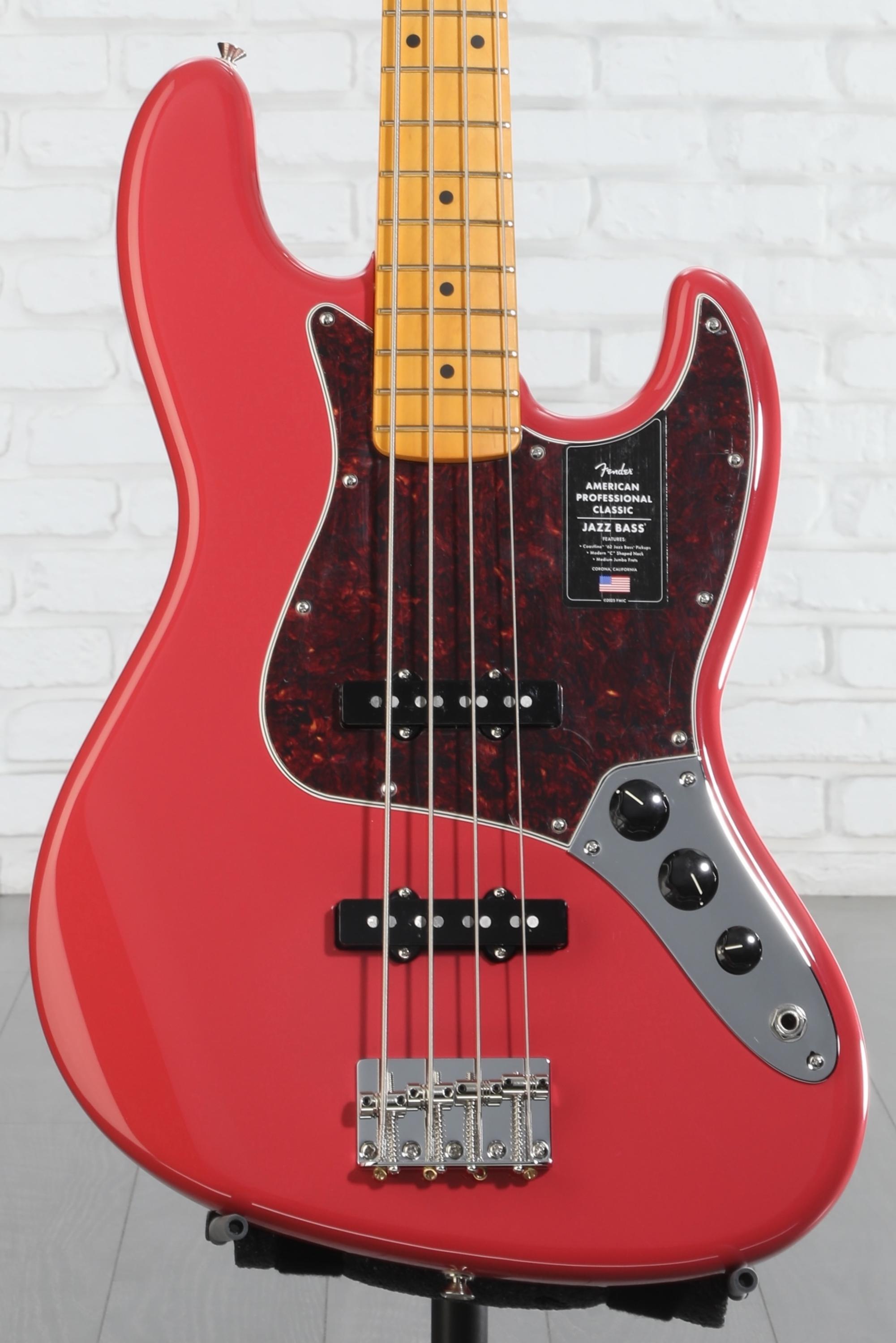 Fender American Professional Classic Jazz Bass - Faded Dakota Red