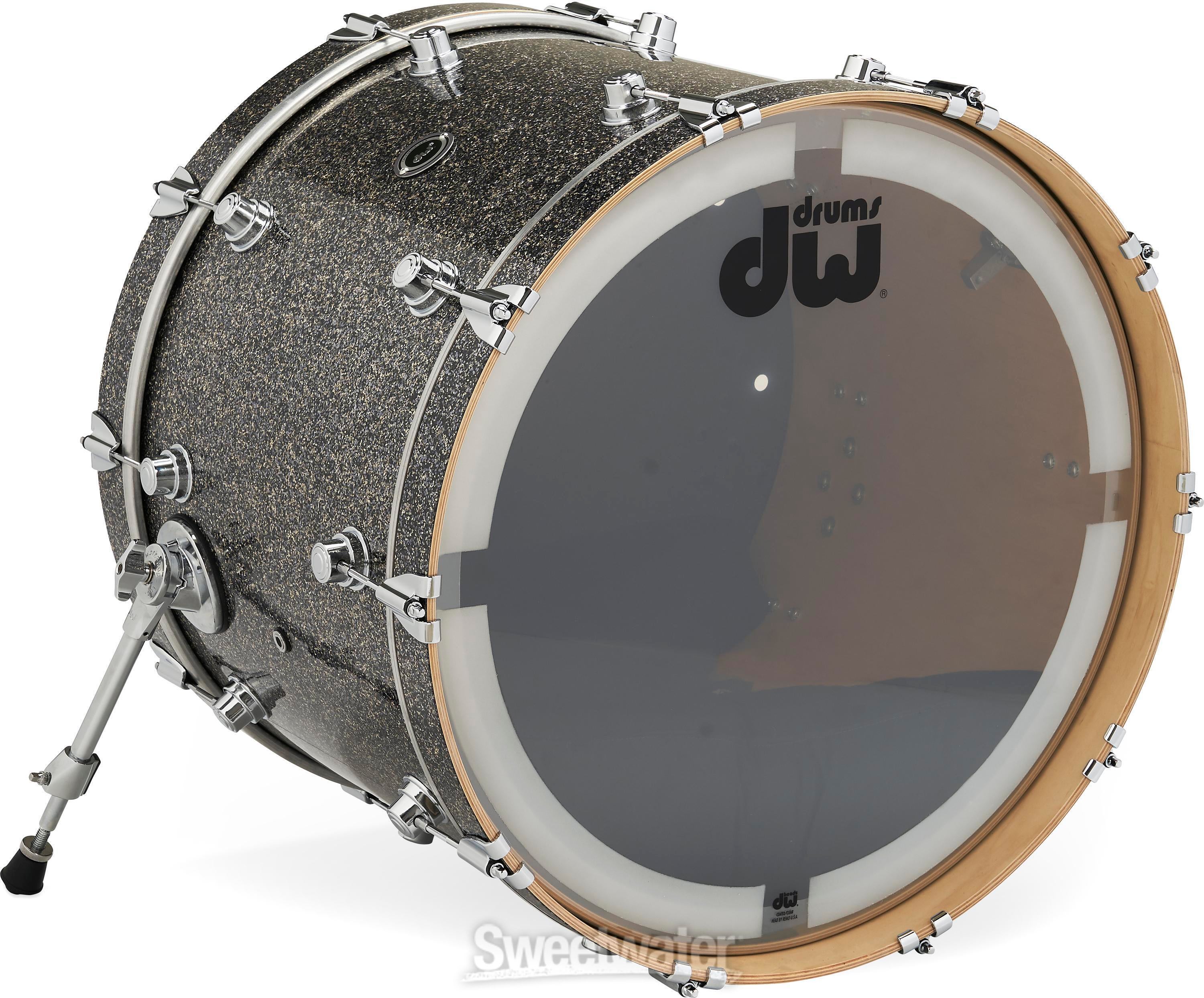 DW DWe Bass Drum - 16 inches x 22 inches, Black Galaxy