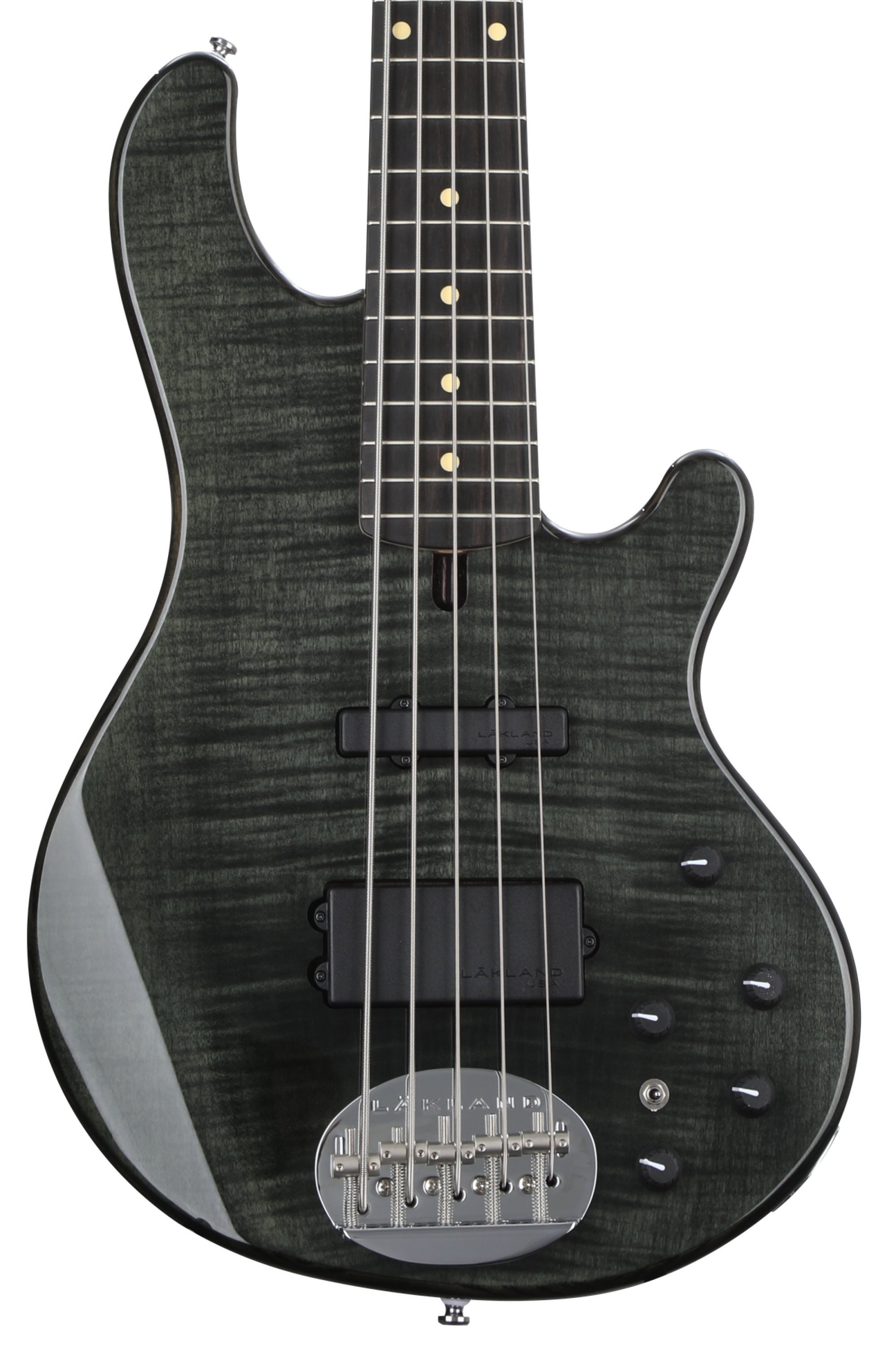 Lakland Skyline 55-02 Deluxe Bass Guitar - Transparent Black