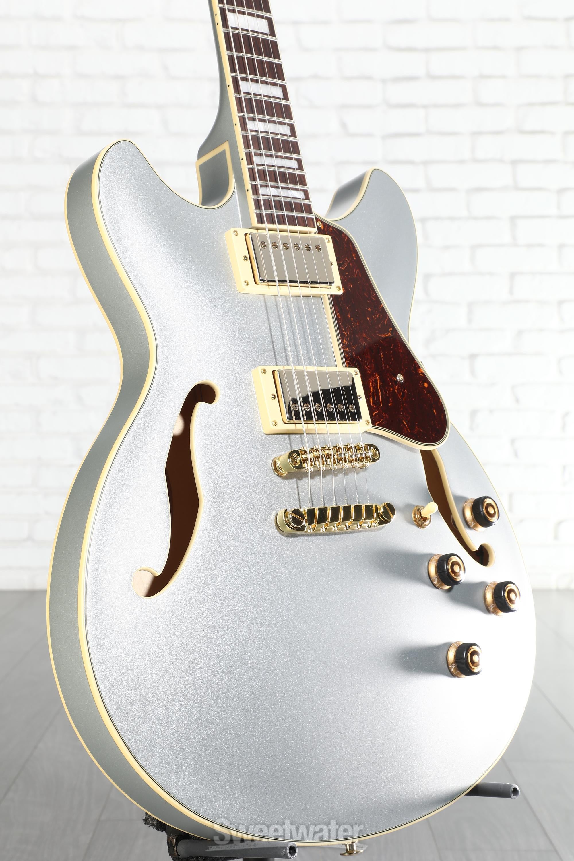 Photo of Ibanez Artcore AS73G Semi-hollow Electric Guitar - Moonstone Silver Flat