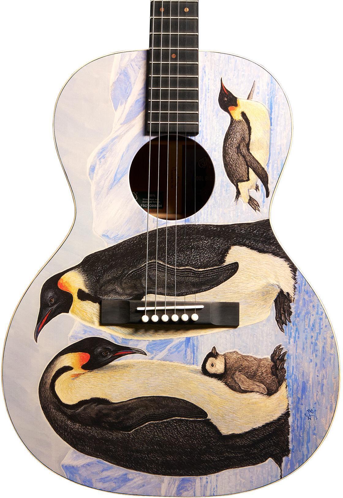 Photo of Martin 00L Biosphere IV Acoustic Guitar - Printed Top with Penguin Theme