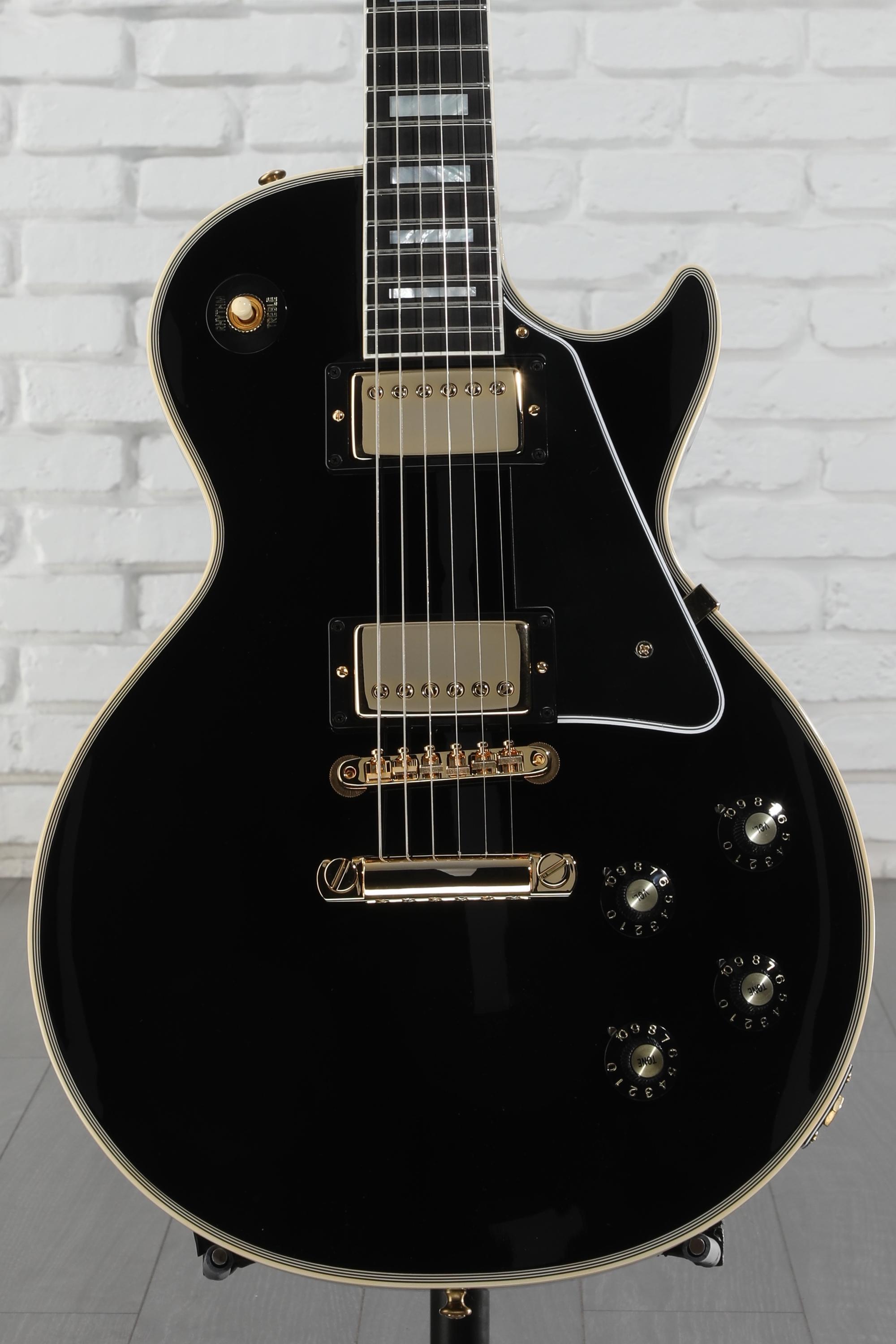 ギター Gibson Custom 1968 Les Paul Custom Ebony Gibson Custom 1968 Les Paul Custom Reissue Electric Guitar