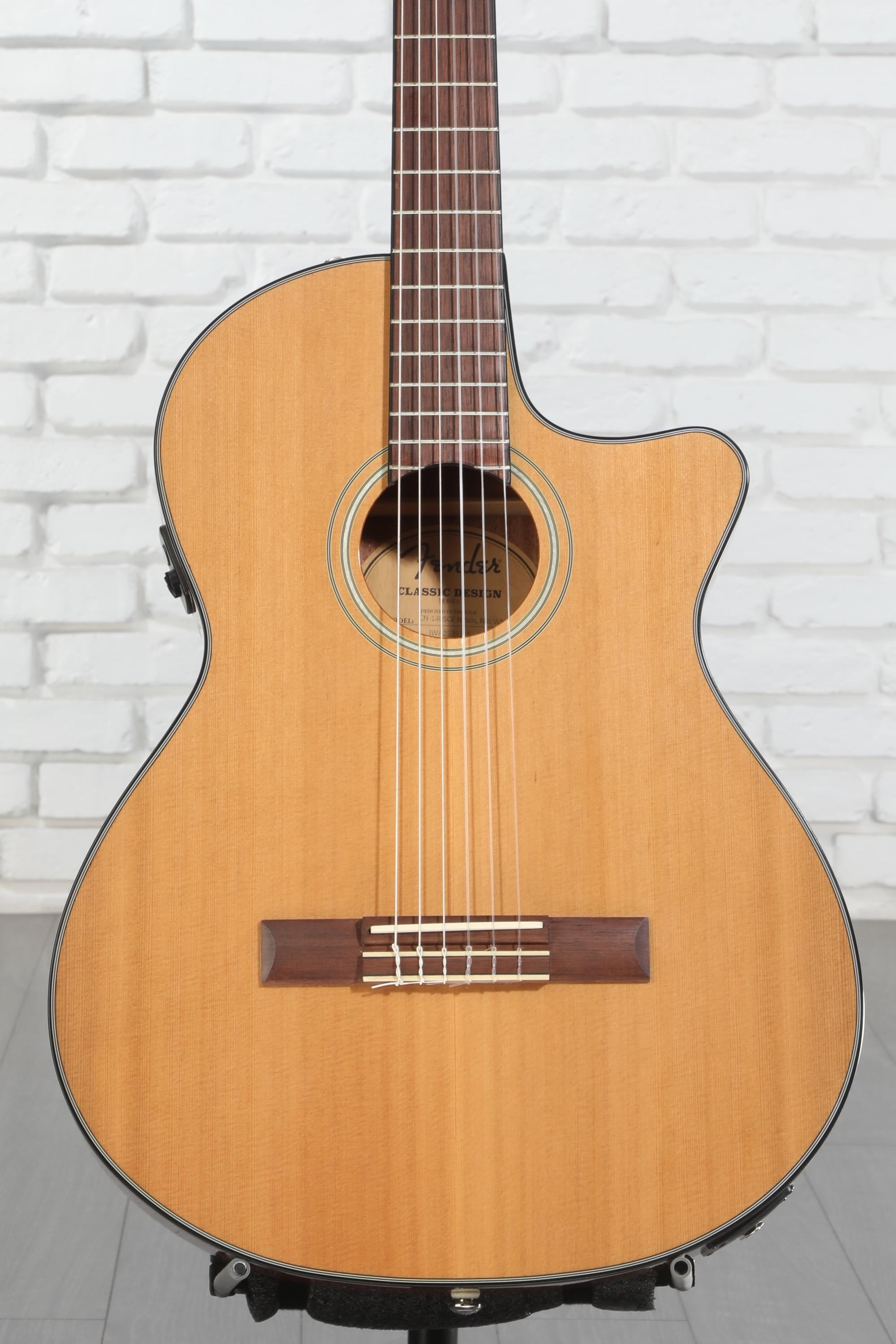 ギター FENDER CN-140SCE Nylon Thinline Natural Amazon.com: Fender CN-140SCE Thinline Concert Nylon String