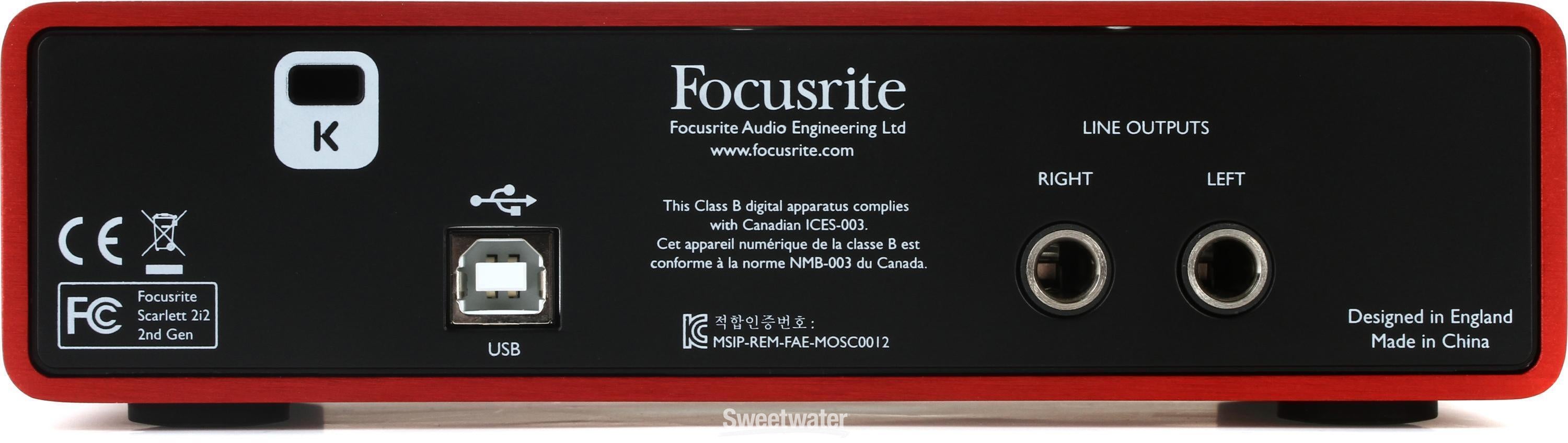 Focusrite Scarlett 2i2 USB Audio Interface | Sweetwater