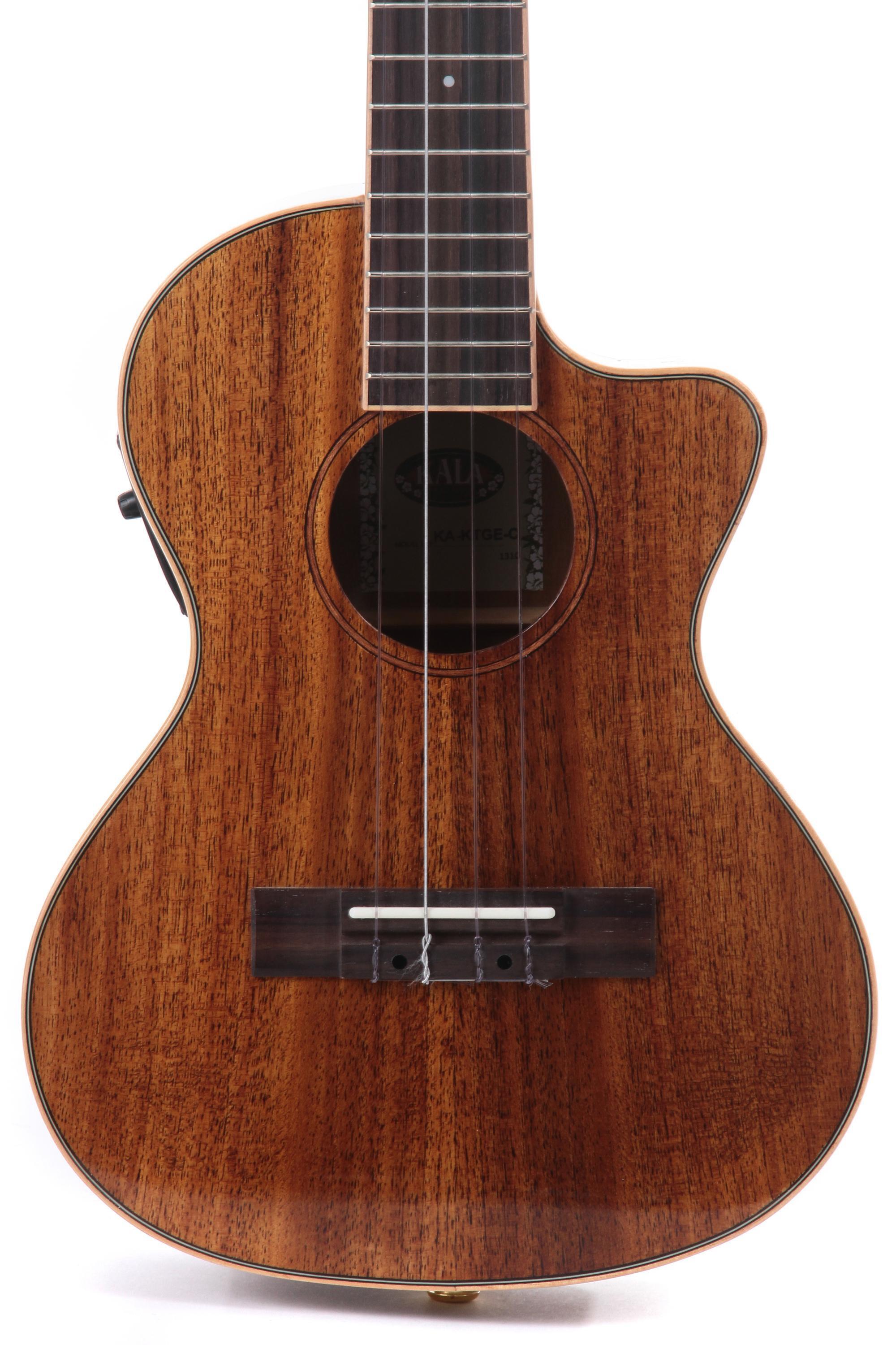 Kala KA-KTGE-C Hawaiian Koa Gloss Series Tenor Cutaway Ukulele