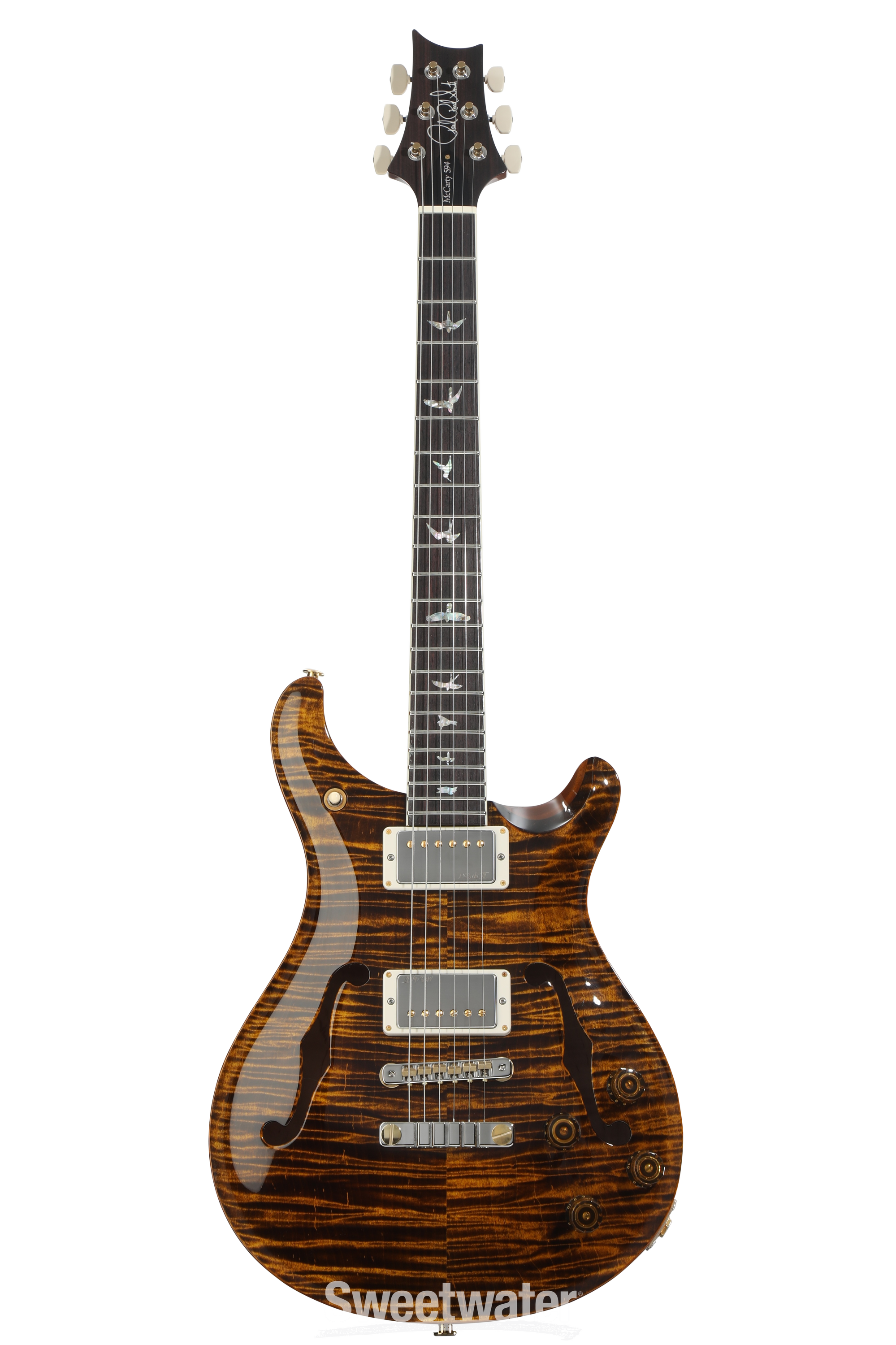 PRS McCarty 594 Hollowbody II 10-Top Electric Guitar - Black Gold