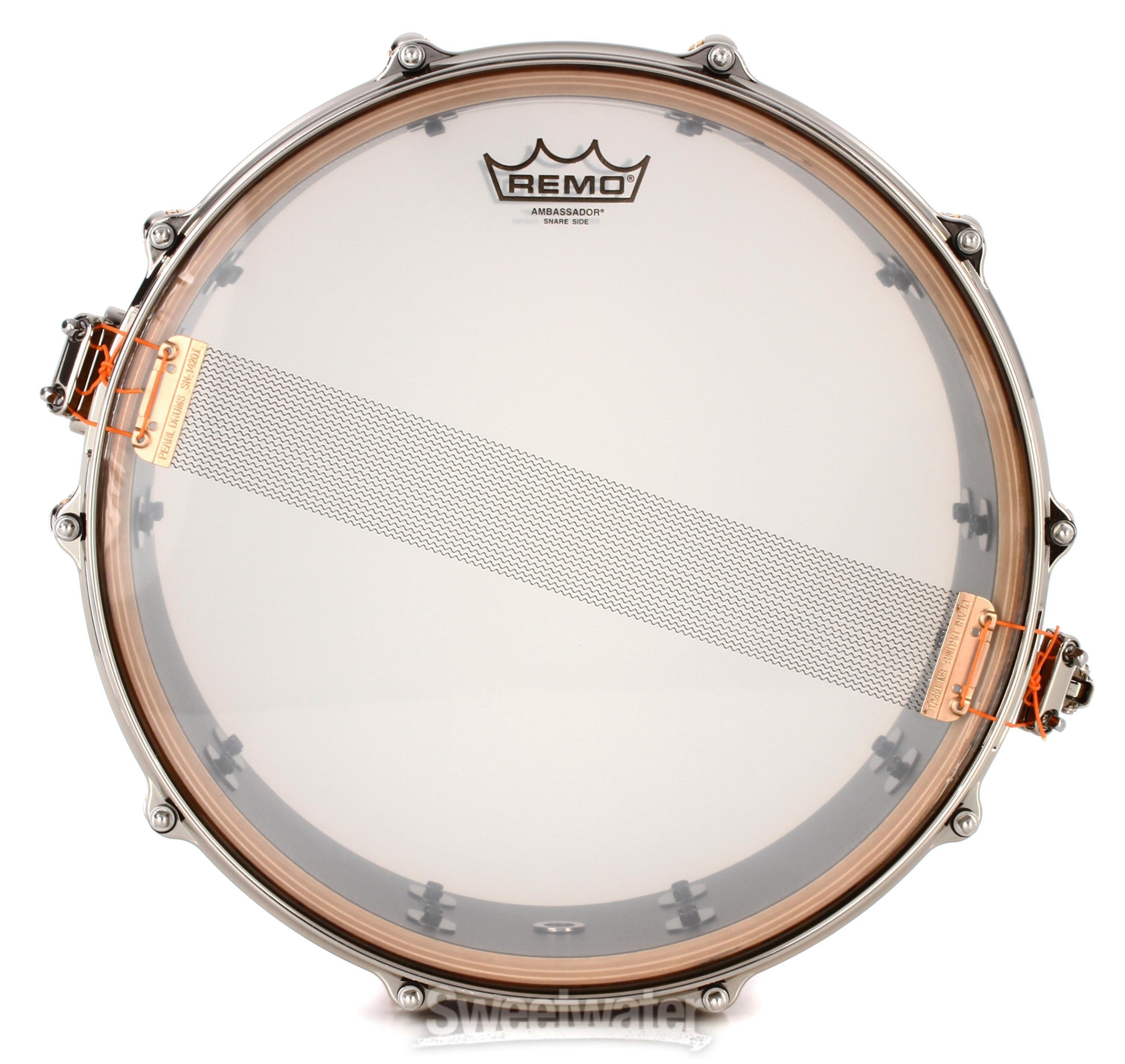 Pearl Masterworks Maple Snare Drum - 6.5 x 14-inch - Brown Fade over Black  Limba | Sweetwater