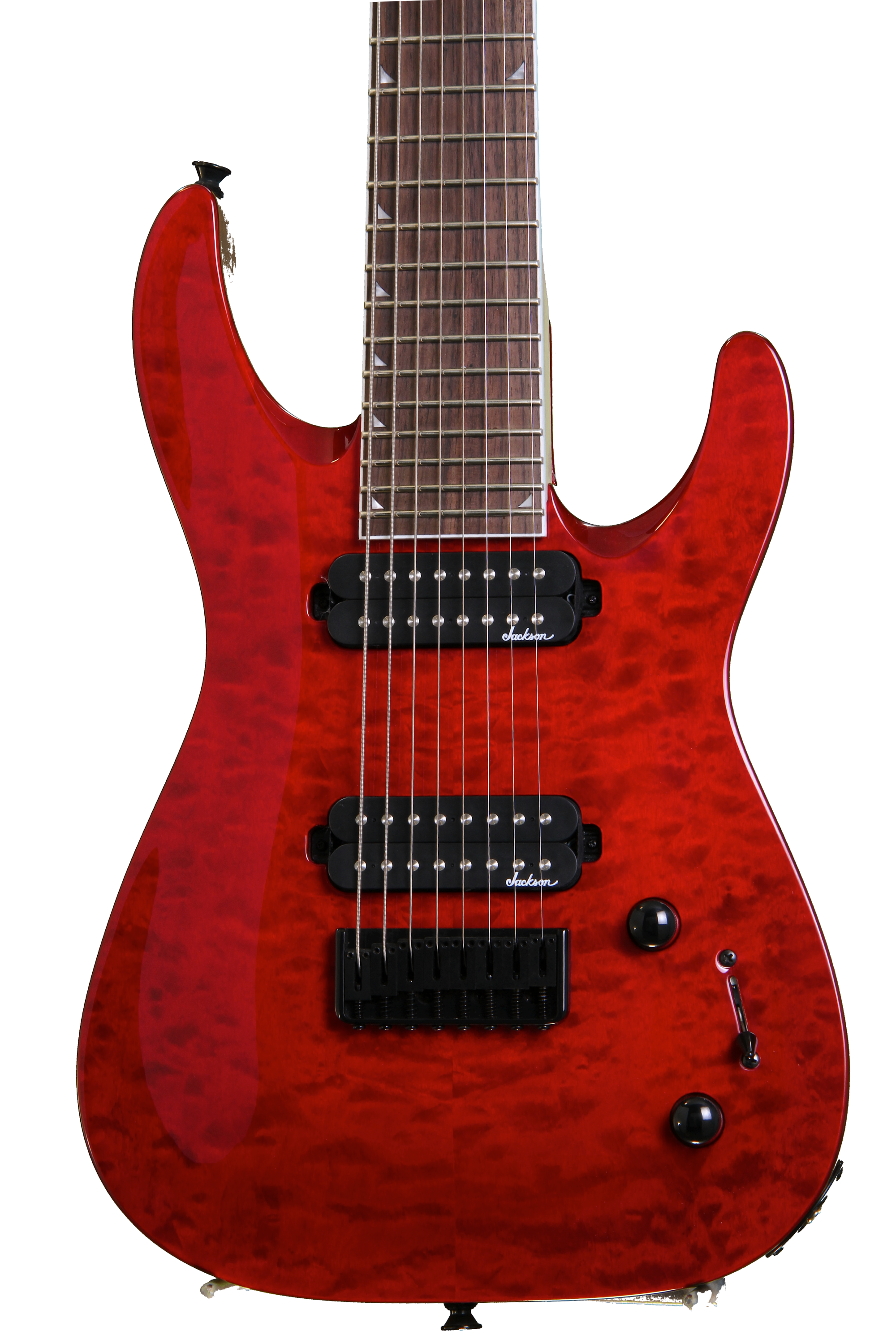 Jackson JS32-8Q Dinky - Transparent Red | Sweetwater