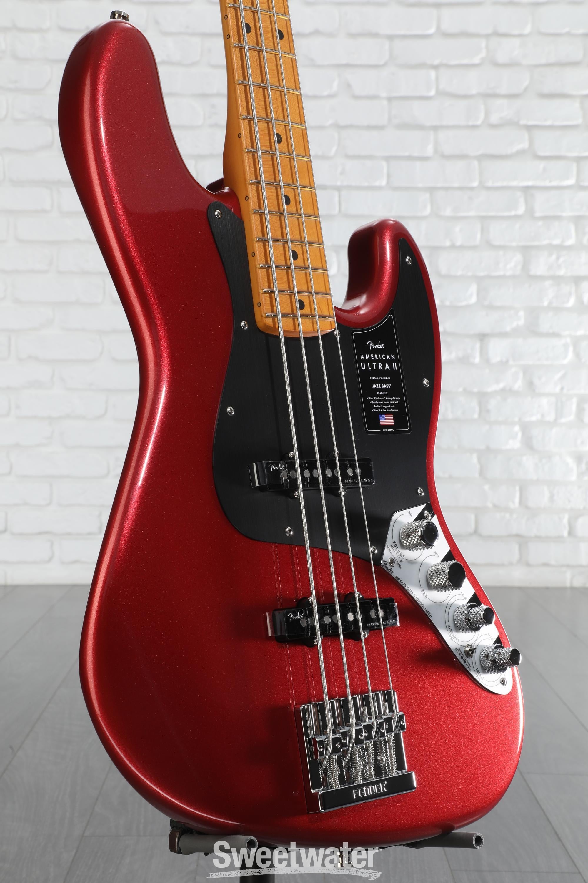 Fender/American Standard/Jazz Bass レッド Fender American Ultra II Jazz Bass - Sinister Red, Maple