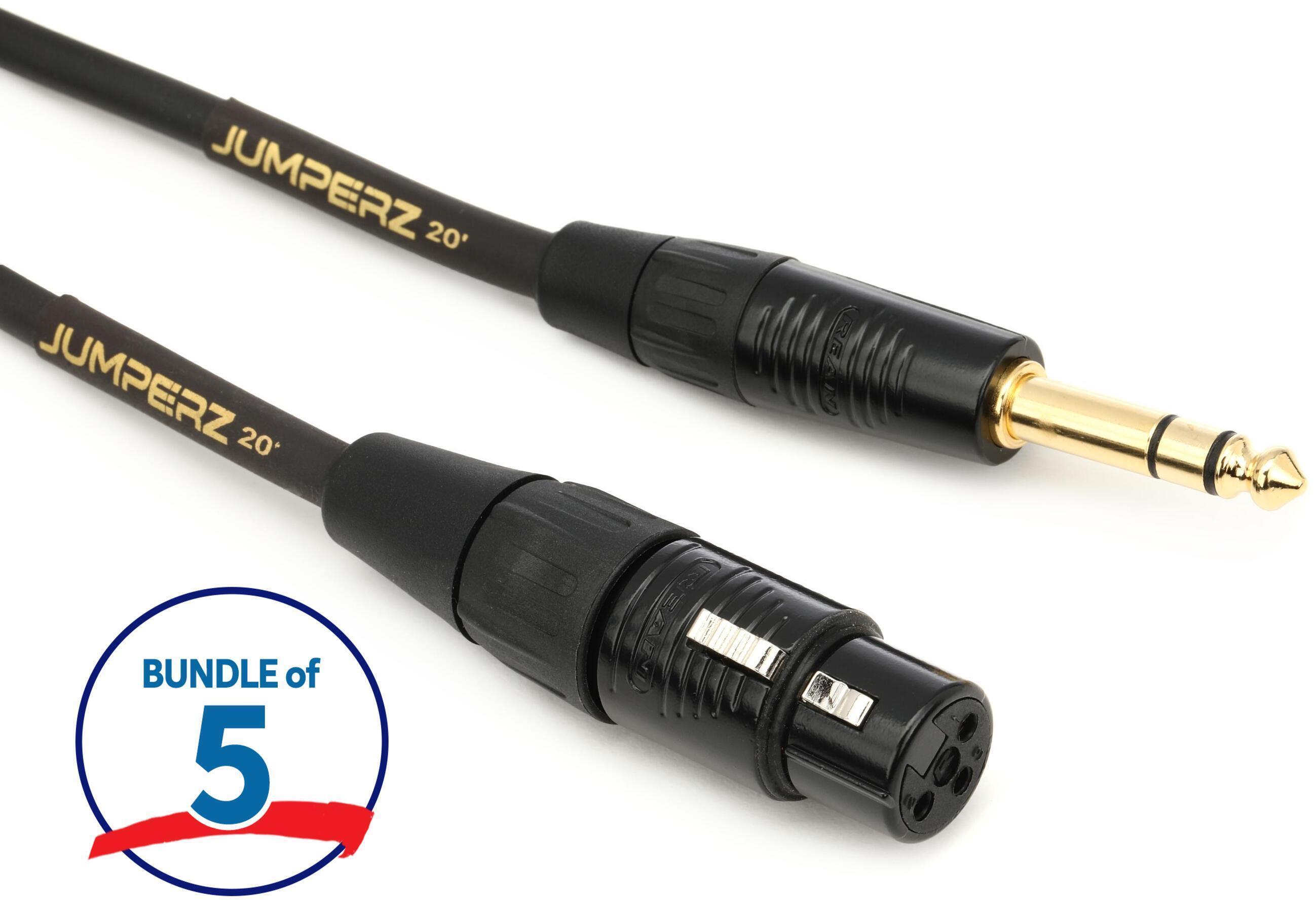 Photo of JUMPERZ JGTRSXF-20 Gold Cable - 20 foot (5-Pack)