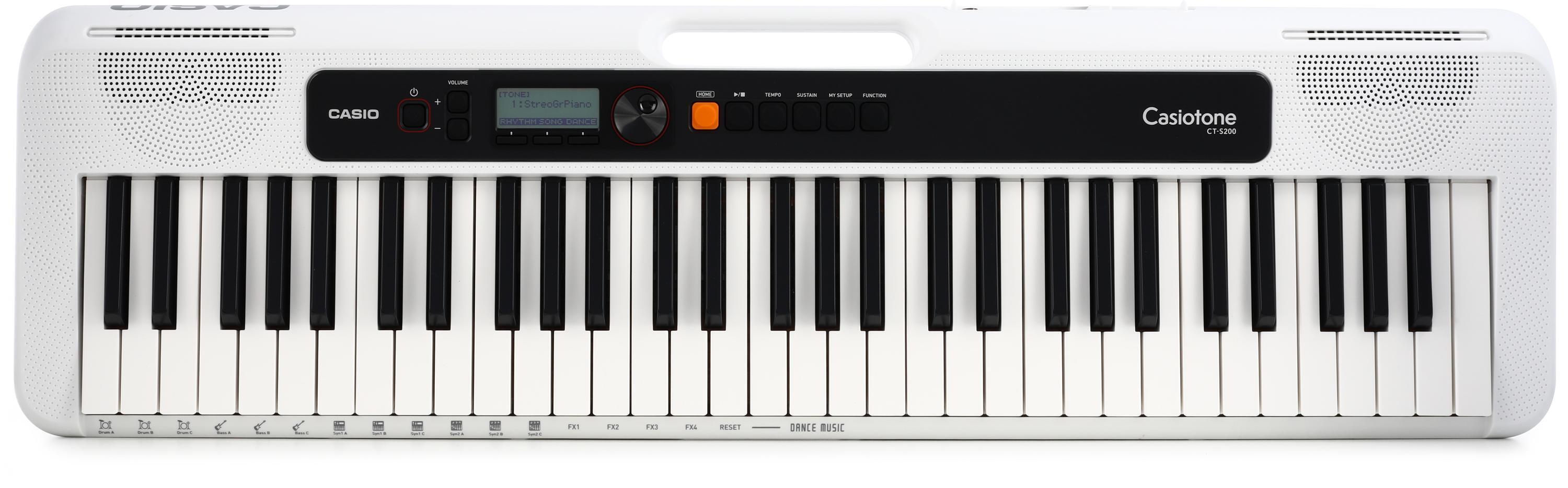 Casio Casiotone CT-S200 61-key Portable Arranger Keyboard - White