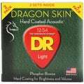 Photo of DR Strings DSA-2/12 Dragon-Skin Phosphor Bronze Coated Acoustic Guitar Strings - .012-.054 Light (2-pack)
