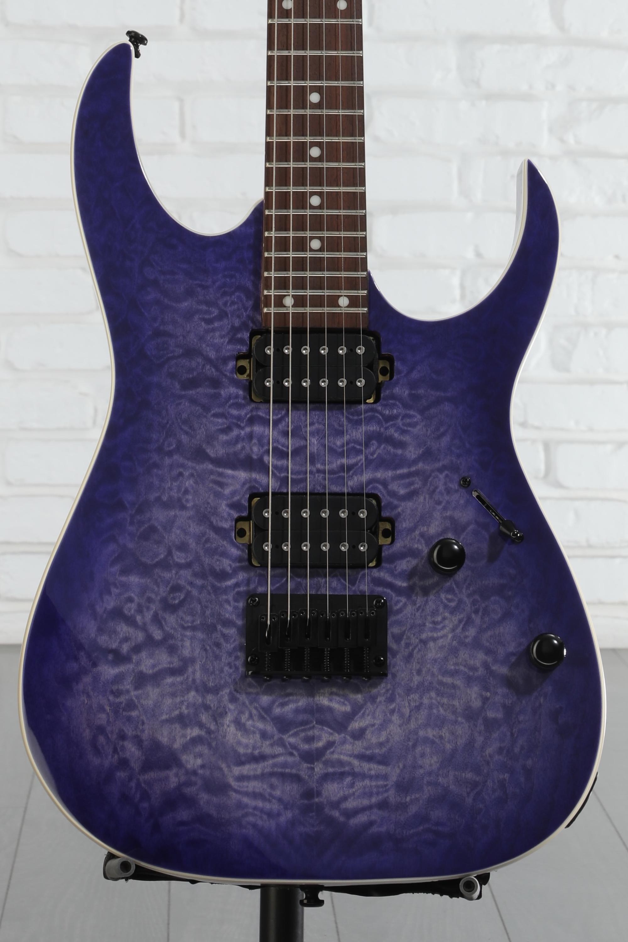 Ibanez RG421QM Electric Guitar - Cerulean Blue Burst