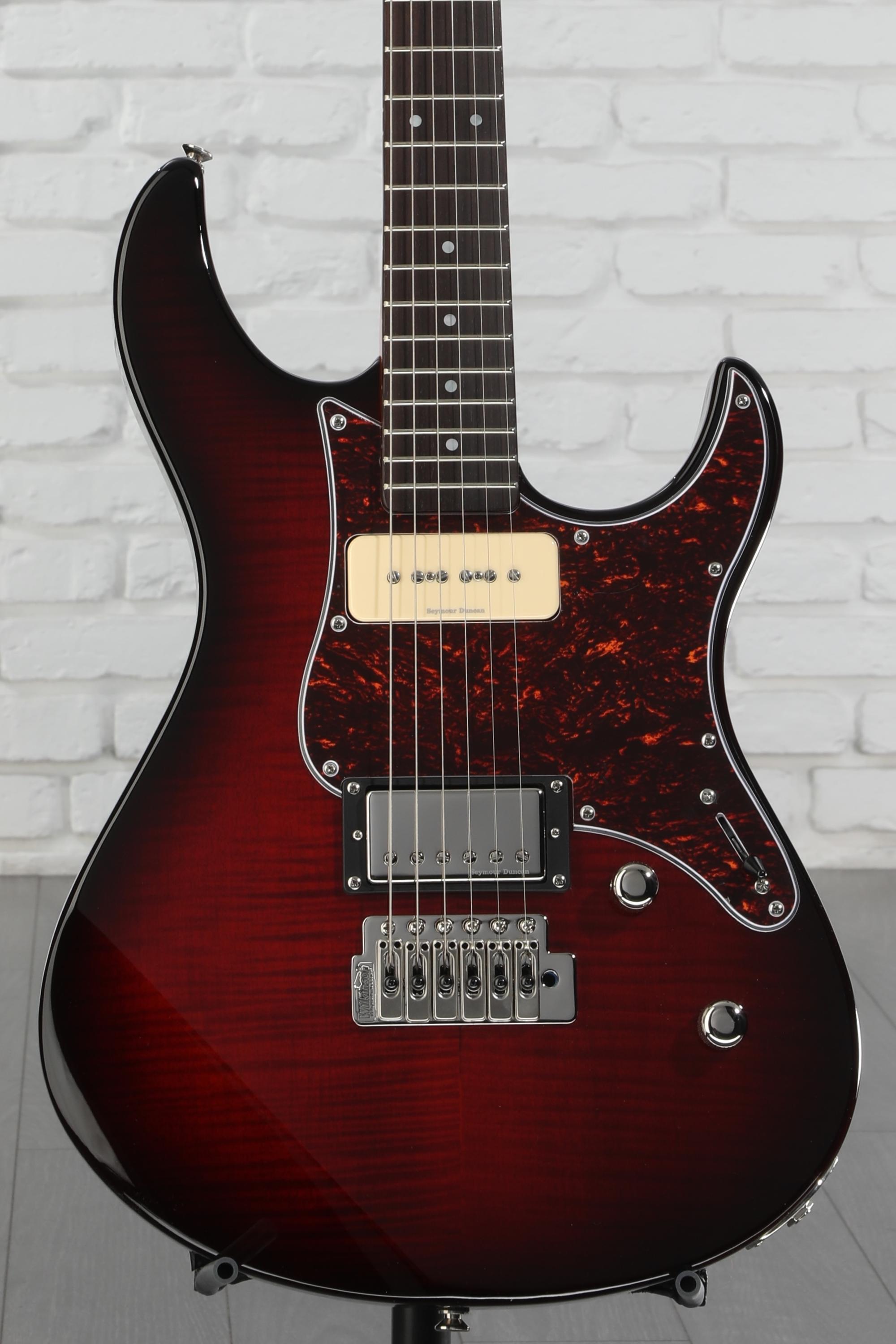 Yamaha PAC611VFM Pacifica Electric Guitar - Dark Red Burst