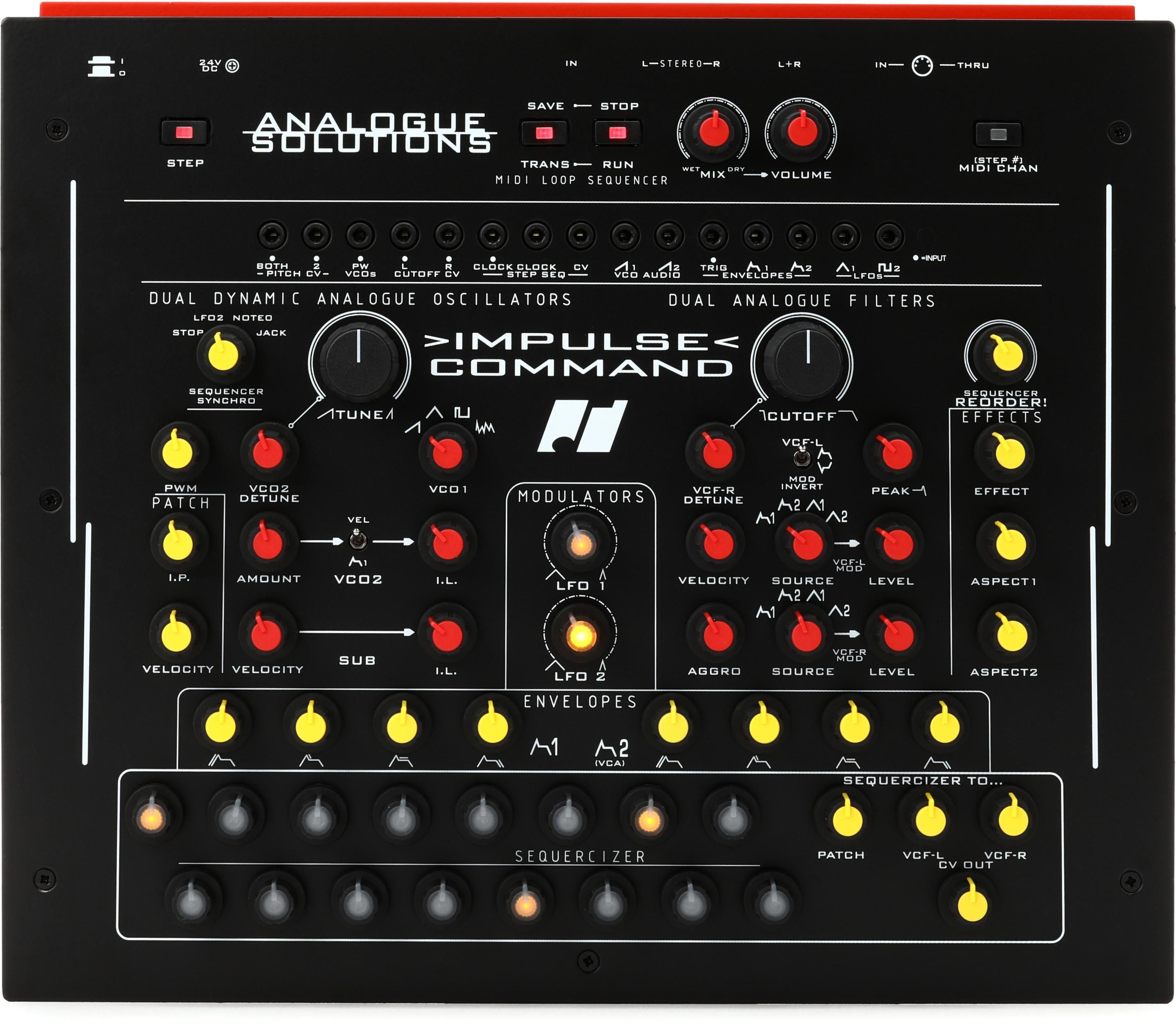 Analogue Solutions Impulse Command Semi-modular Analog Synthesizer with Step  Sequencer Sweetwater