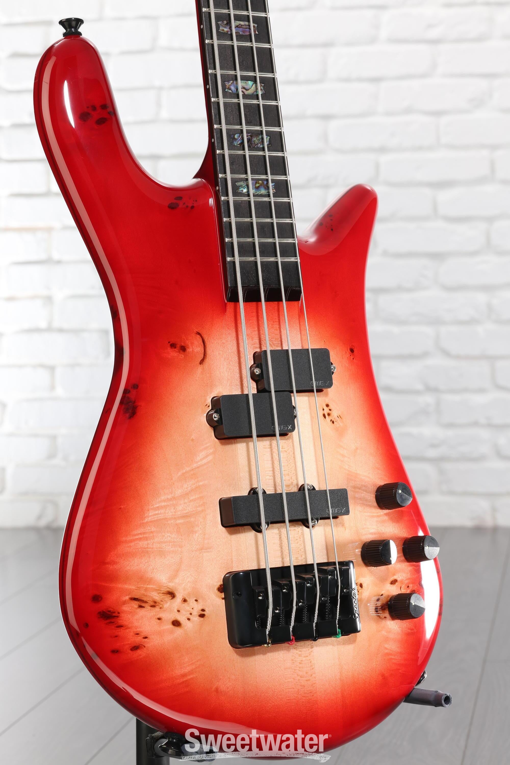 Photo of Spector Euro 4 CST Electric Bass Guitar - Natural Red Burst