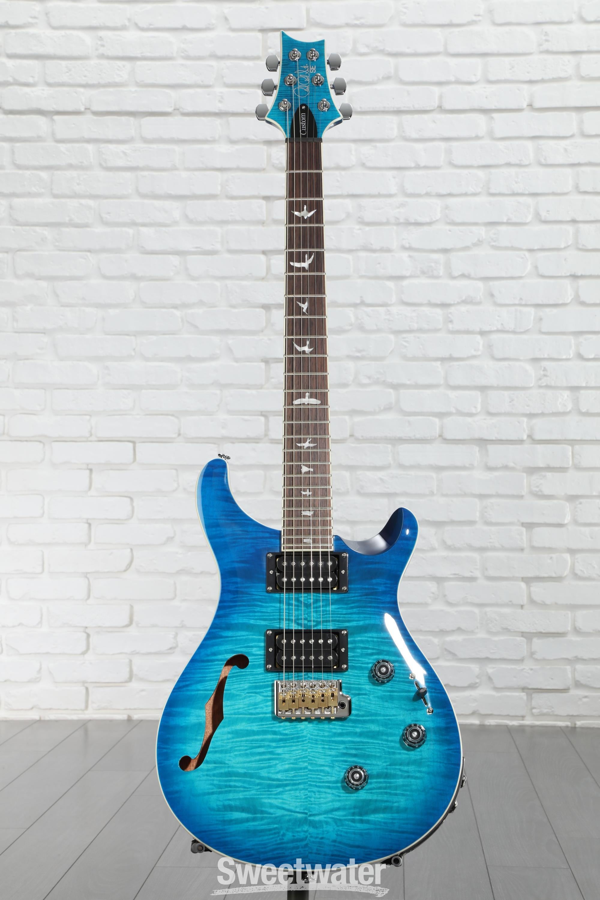 ohayo　PRSSE Custom 24 PRS SE Custom 24 Semi-Hollow Piezo Electric Guitar - Lake