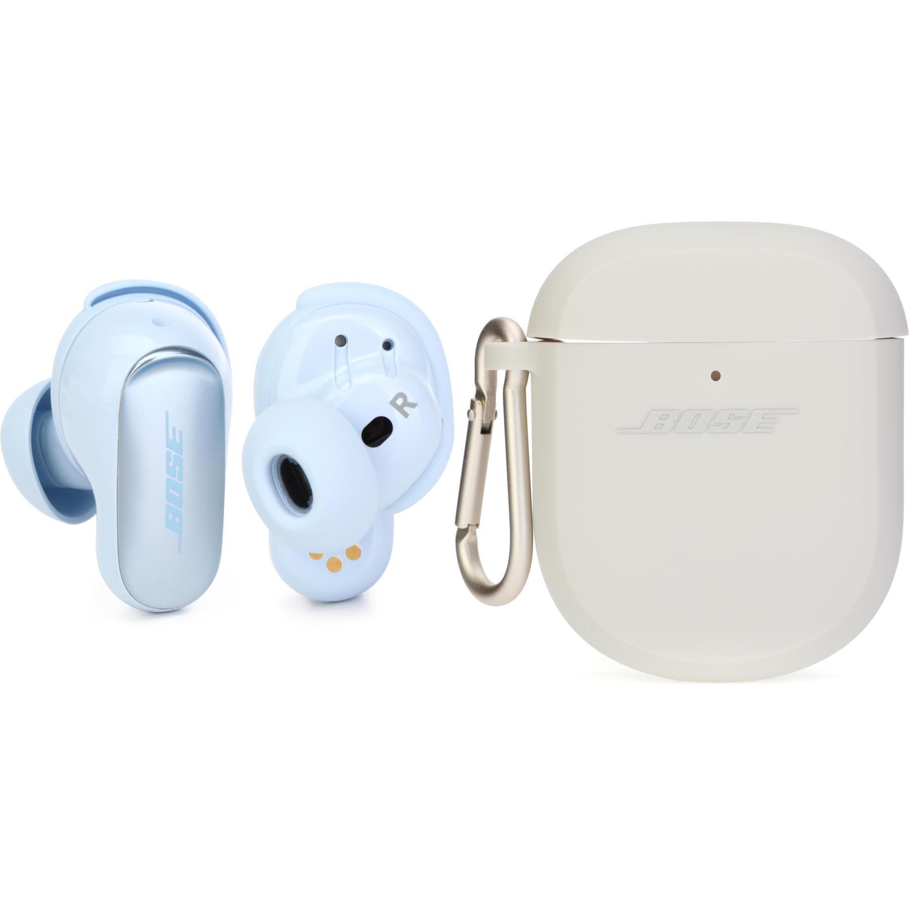Bose QuietComfort Ultra Earbuds with White Charging Case - Moonstone Blue