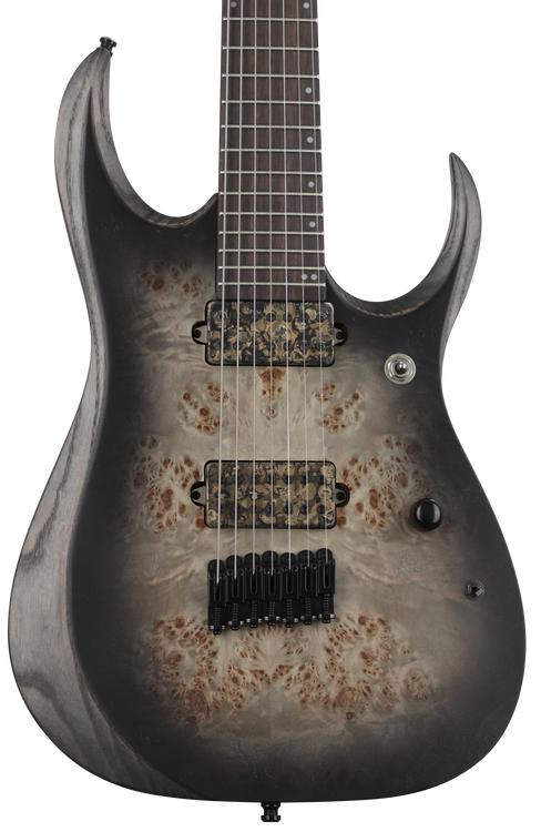 Ibanez Axion Label RGD71ALPA Electric Guitar - Charcoal Burst Black Flat